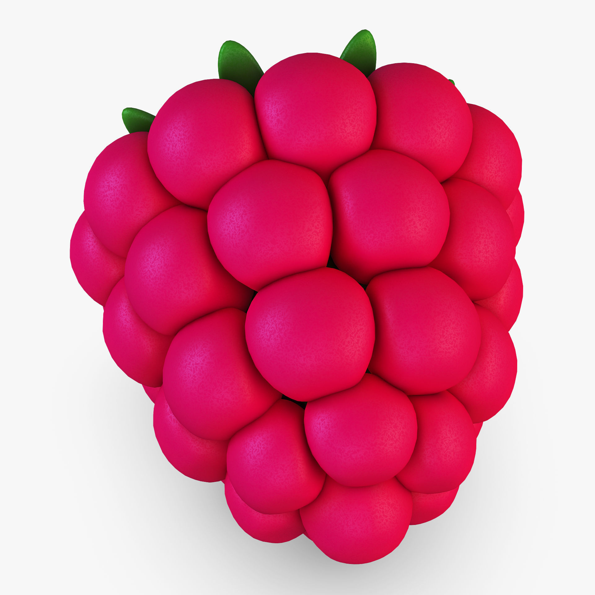 Cartoon Raspberry v 1 3D model_6