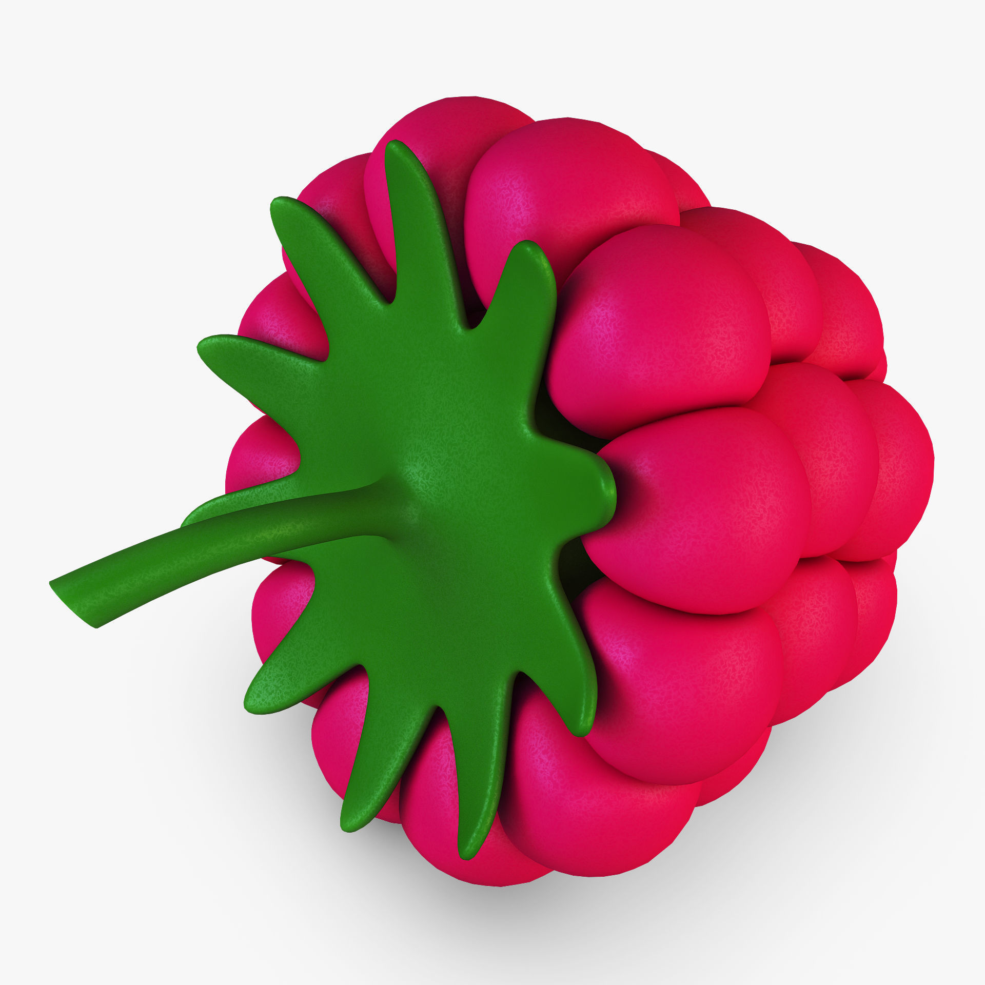 Cartoon Raspberry v 1 3D model_4