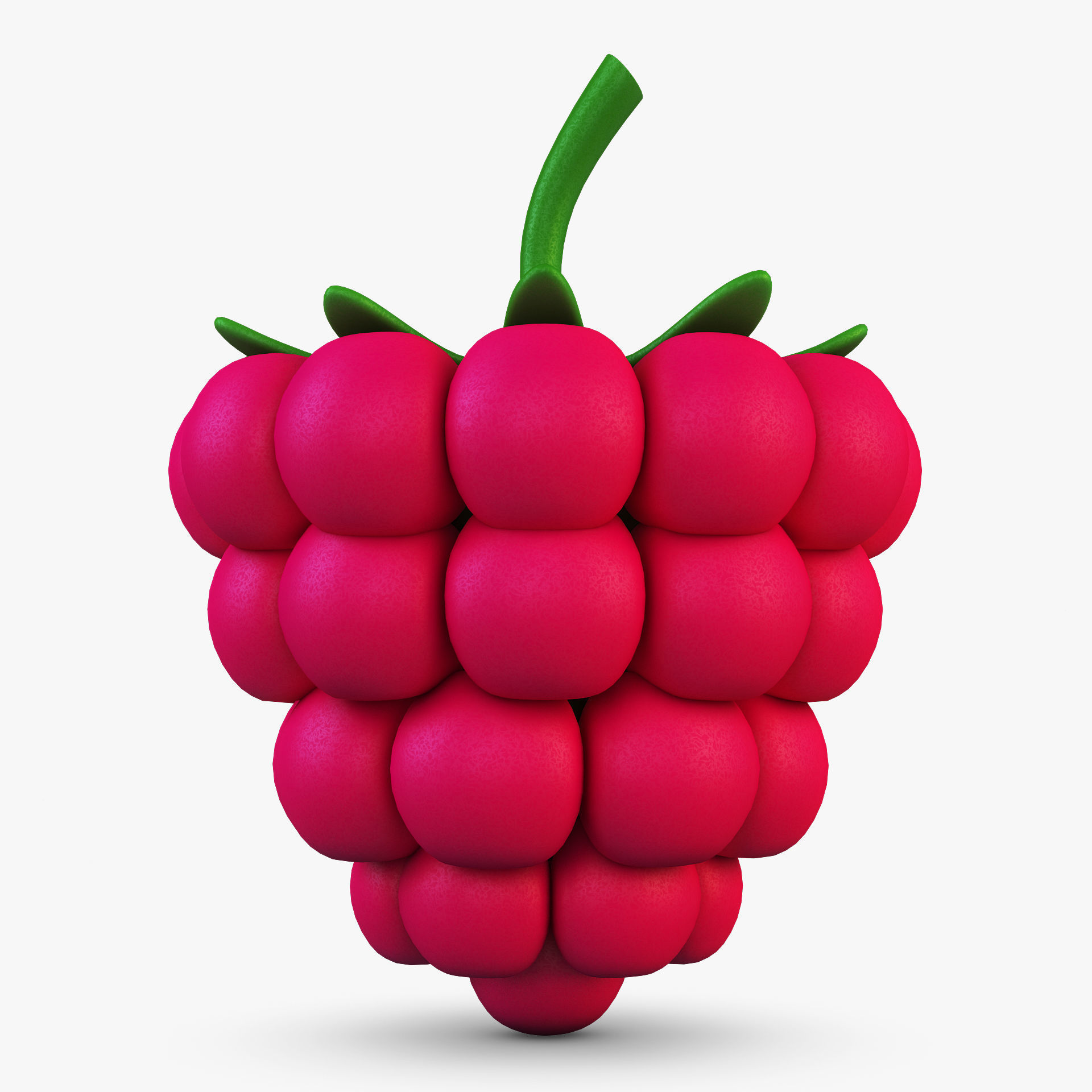 Cartoon Raspberry v 1 3D model_1