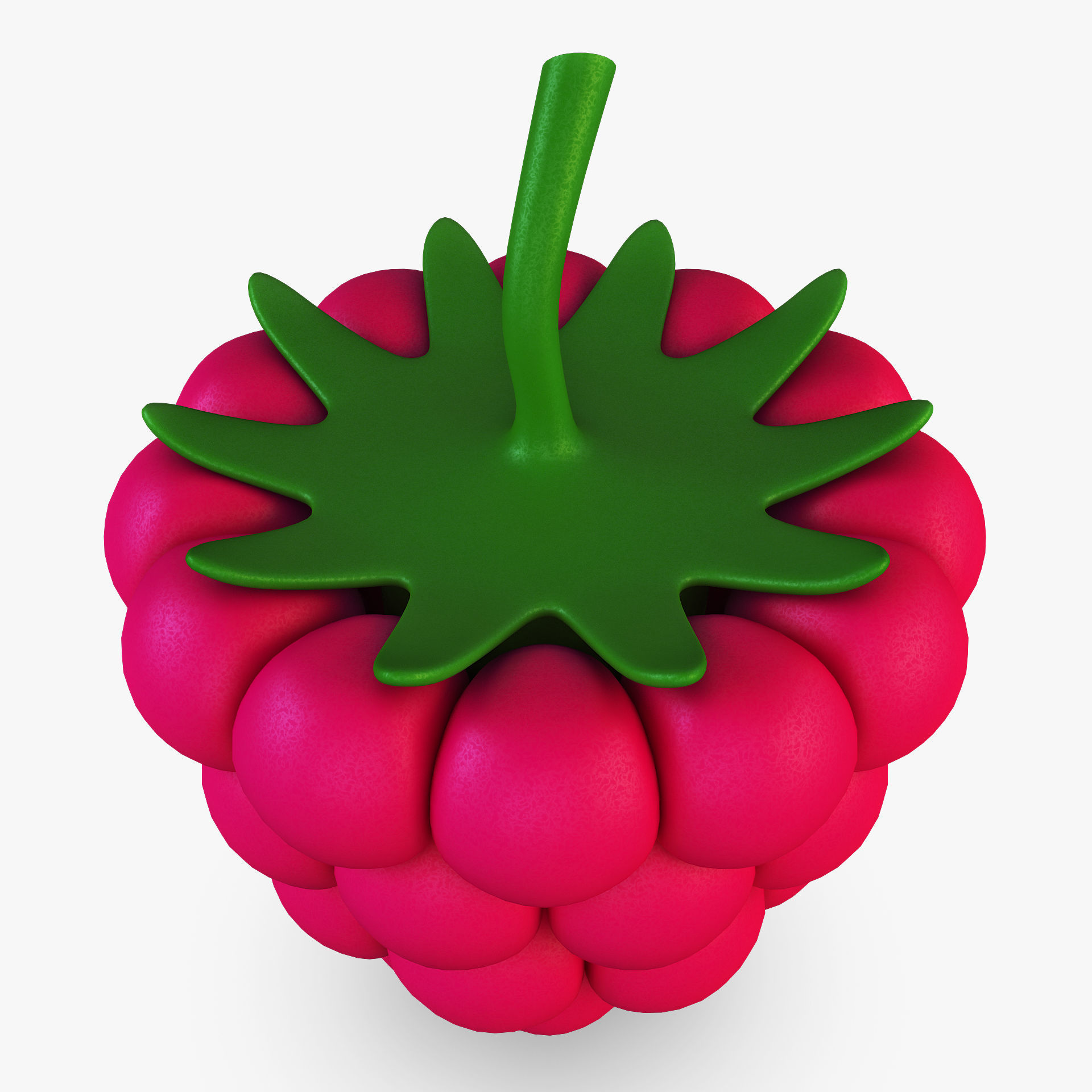 Cartoon Raspberry v 1 3D model_2