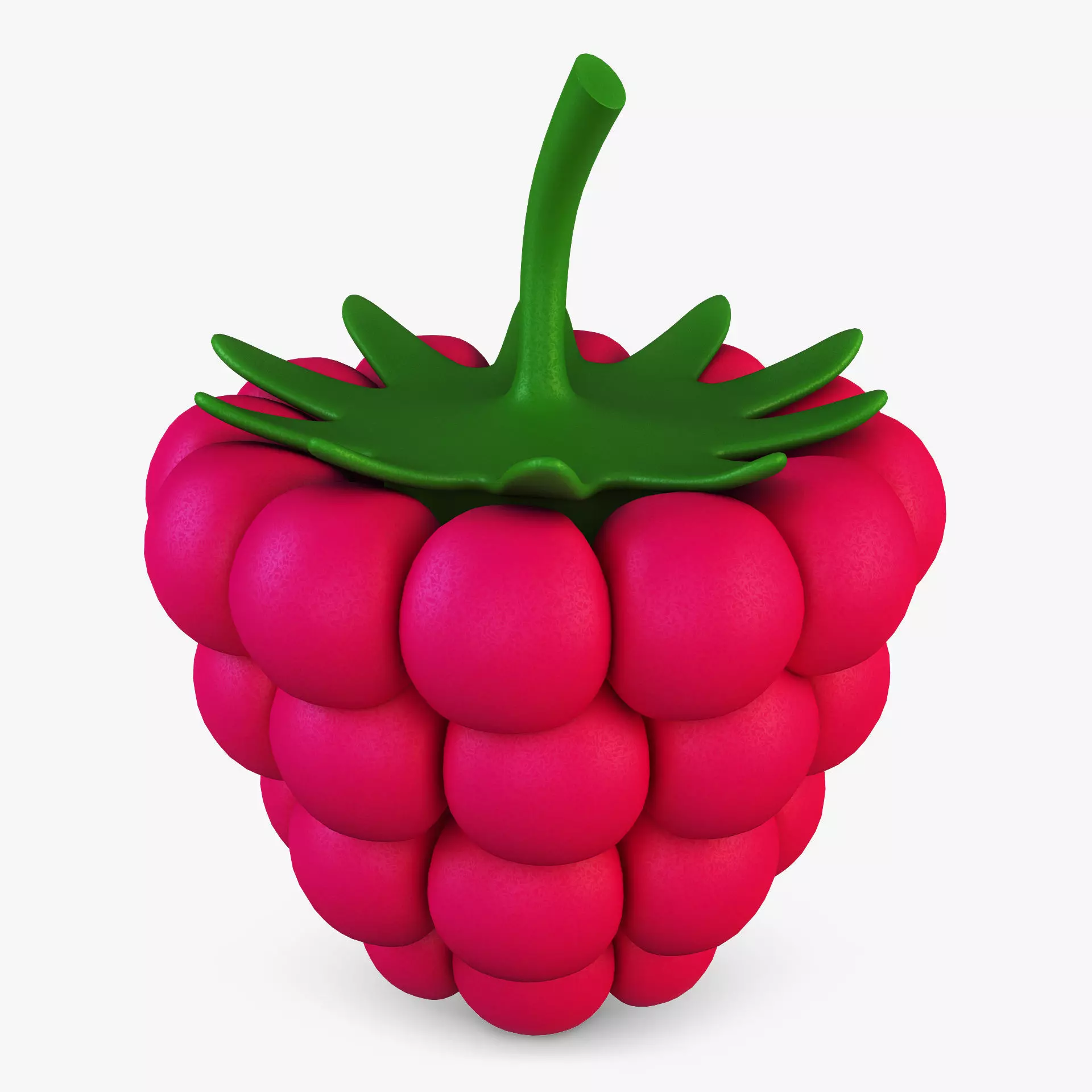 Cartoon Raspberry v 1 3D model_0
