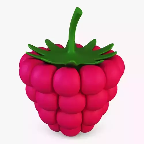 Cartoon Raspberry v 1 3D model Cartoon Raspberry v 1 3D model