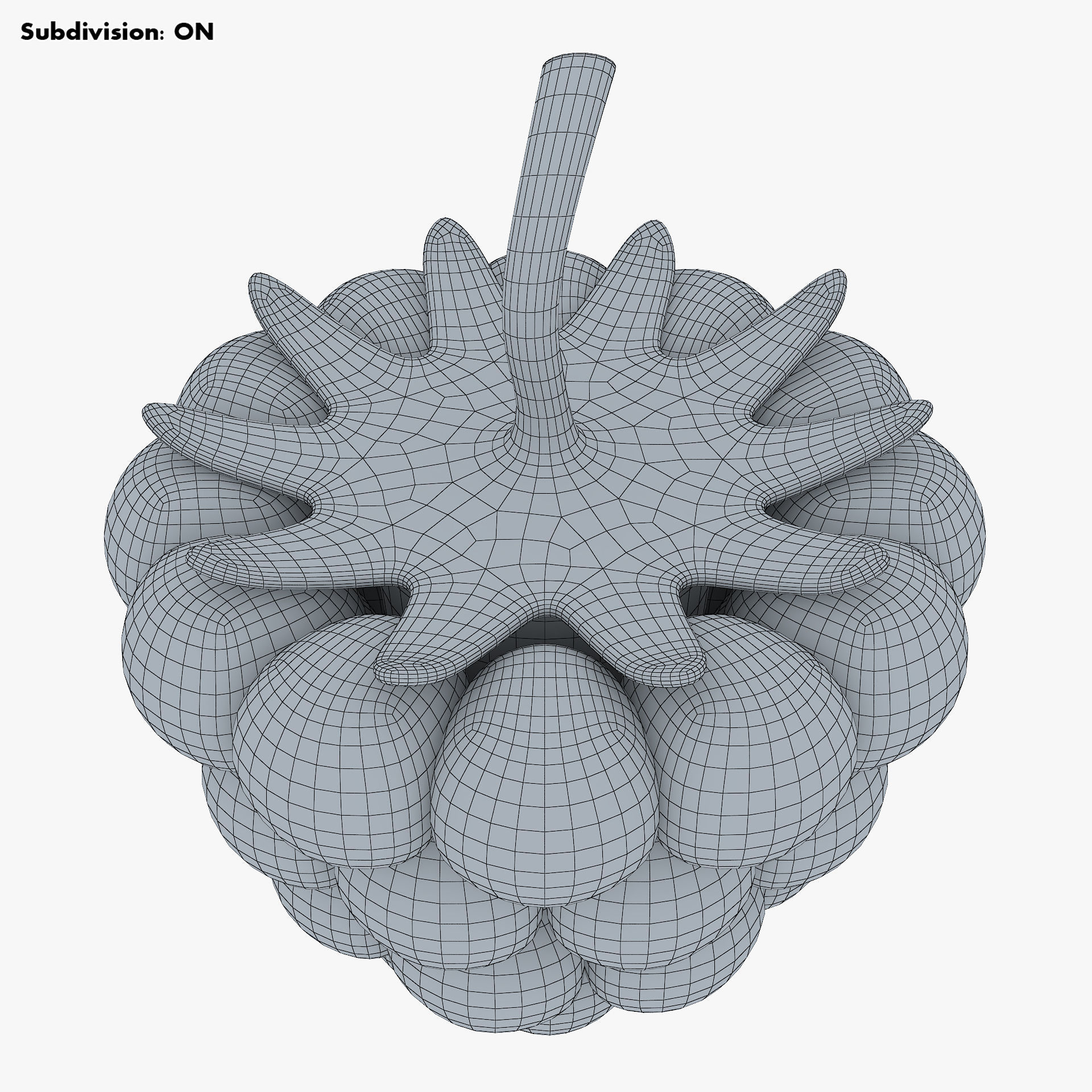 Cartoon Raspberry v 1 3D model_11