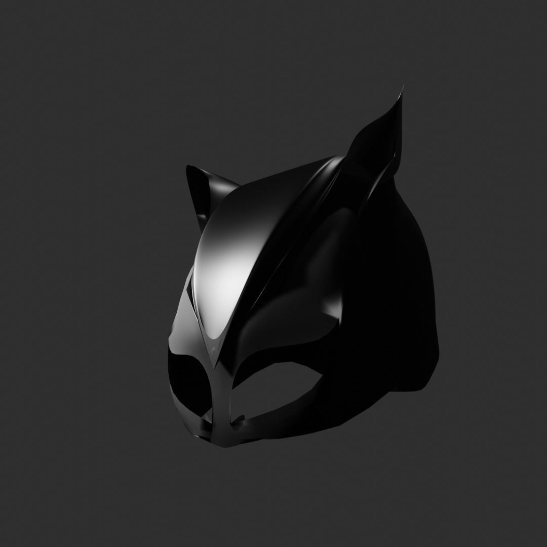 Catwoman mask Free low-poly 3D model_2