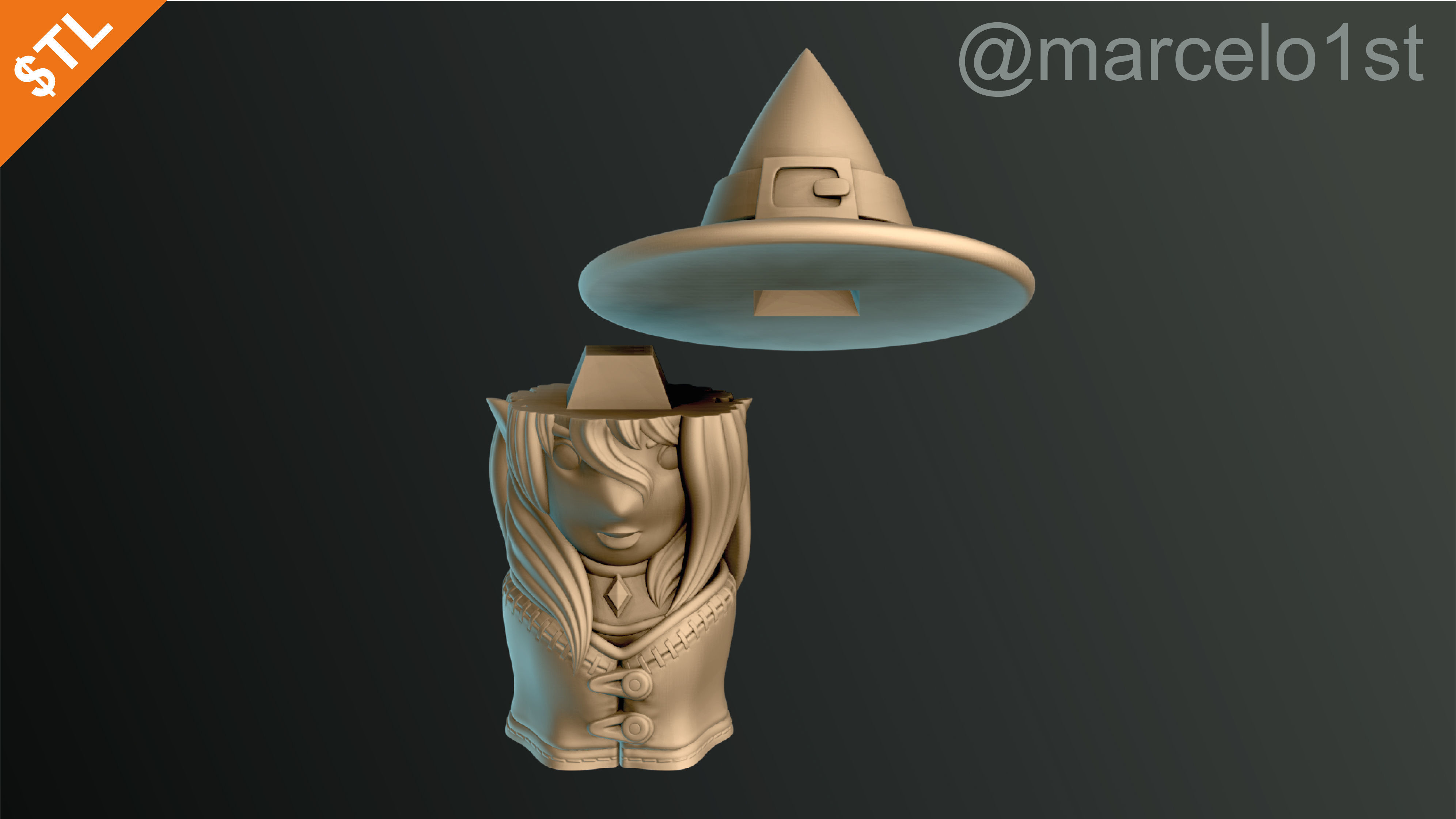 CLASSIC WITCHES HALLOWEEN DECORATION 3D print model_24