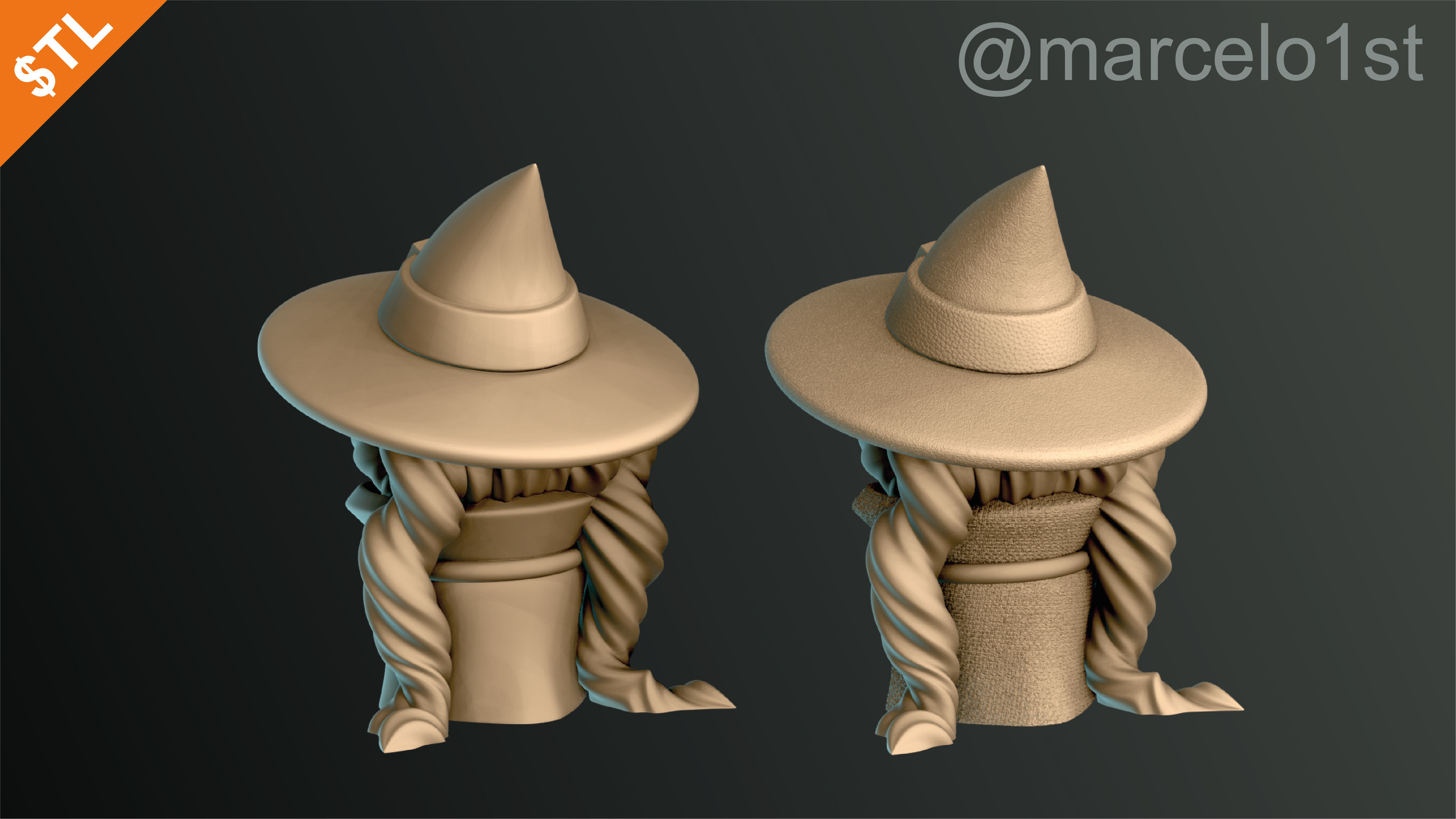 CLASSIC WITCHES HALLOWEEN DECORATION 3D print model_7