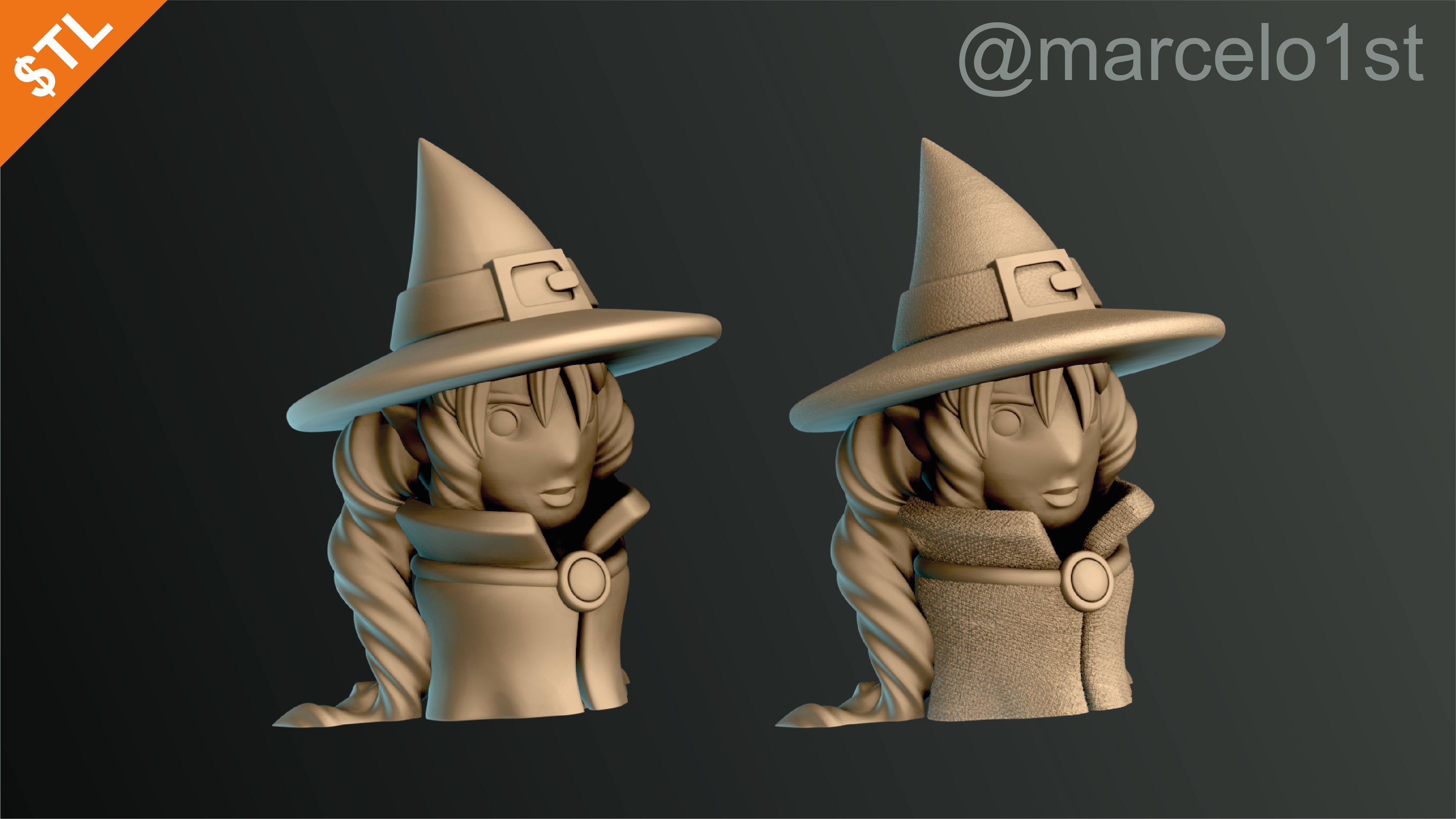 CLASSIC WITCHES HALLOWEEN DECORATION 3D print model_2