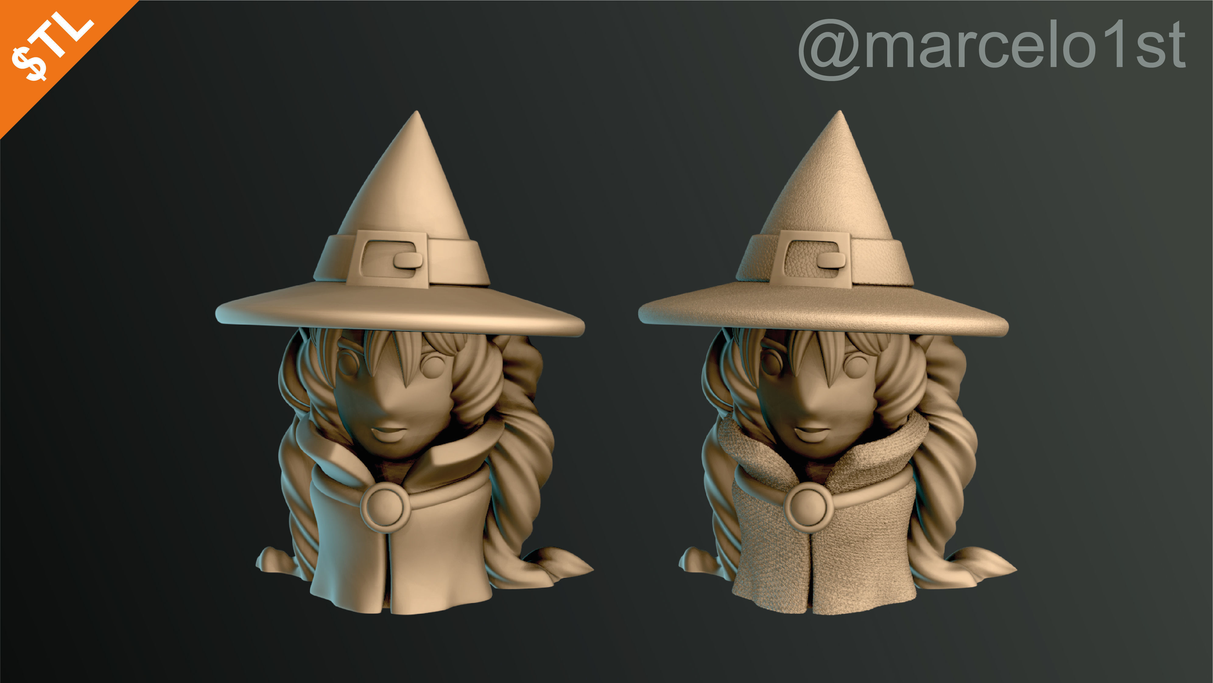 CLASSIC WITCHES HALLOWEEN DECORATION 3D print model_11