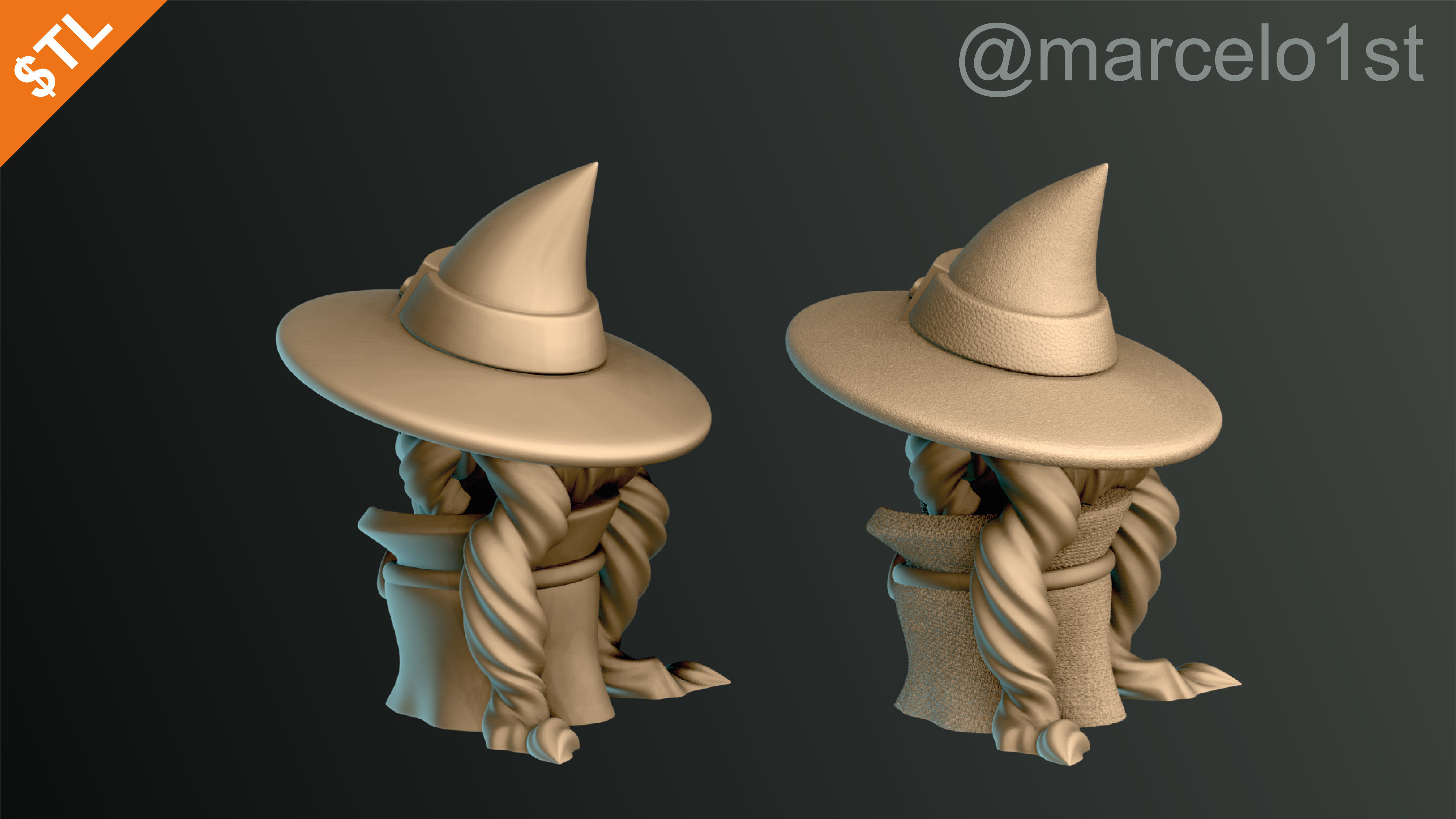 CLASSIC WITCHES HALLOWEEN DECORATION 3D print model_8