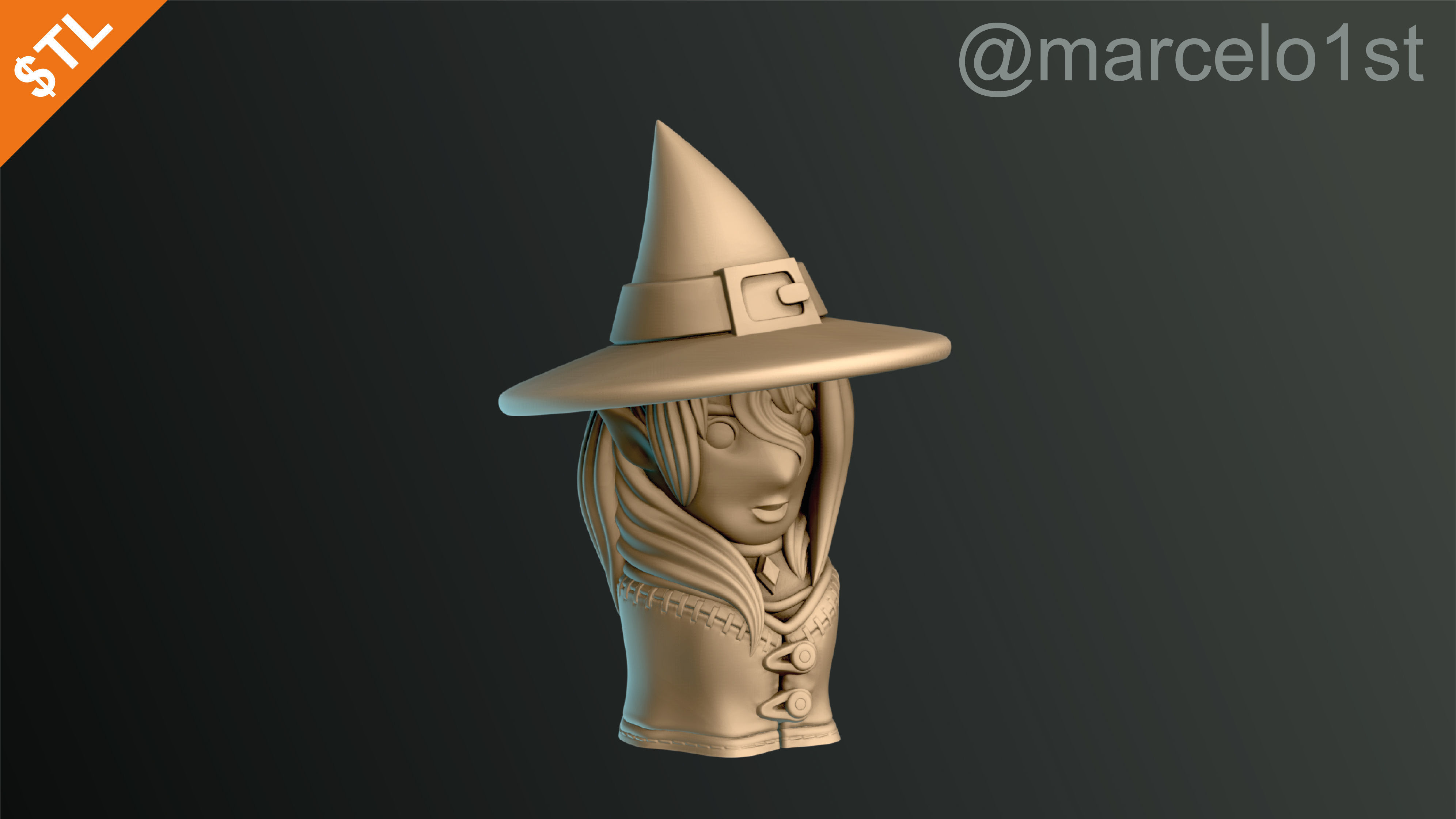CLASSIC WITCHES HALLOWEEN DECORATION 3D print model_14