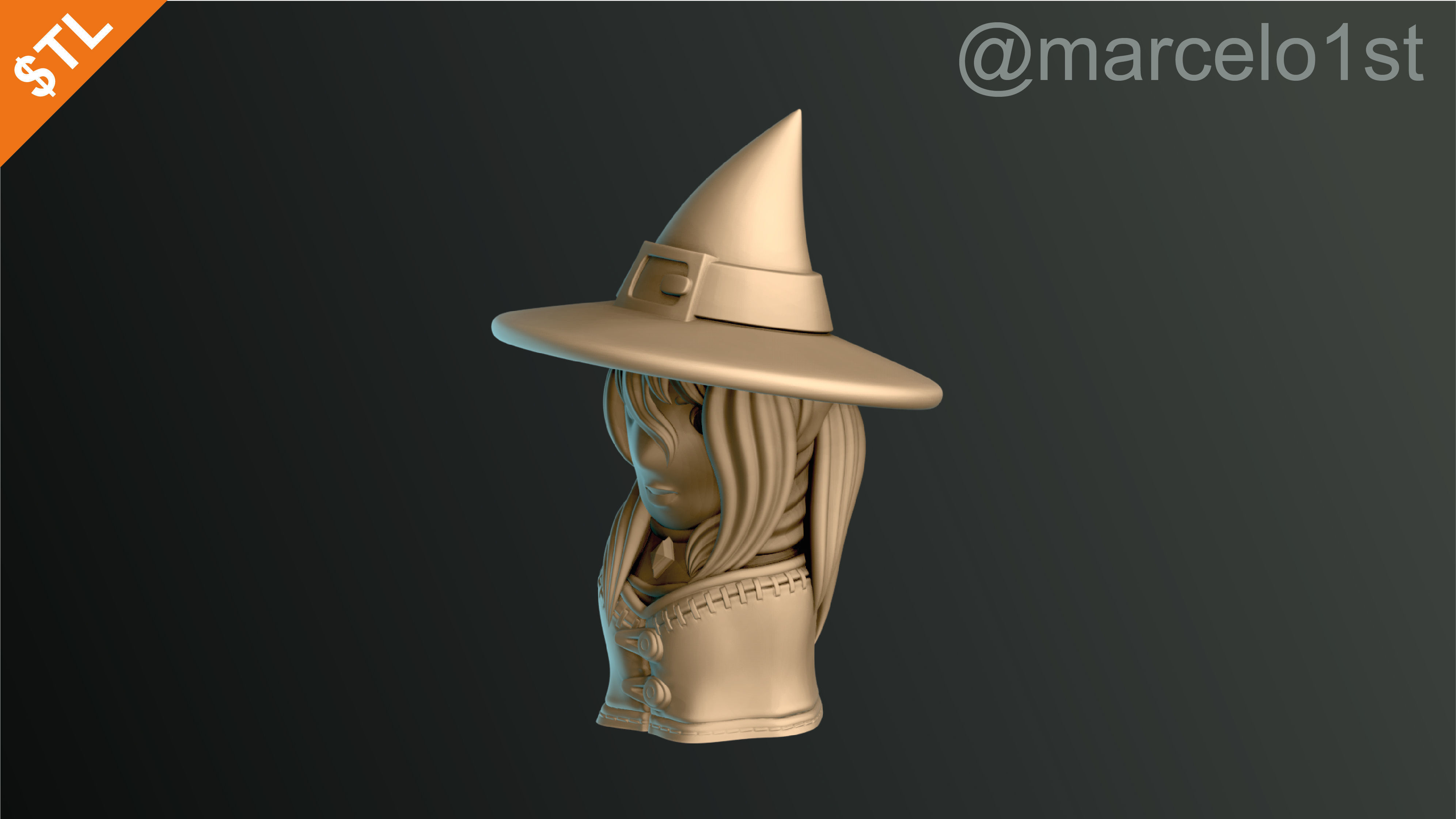 CLASSIC WITCHES HALLOWEEN DECORATION 3D print model_22