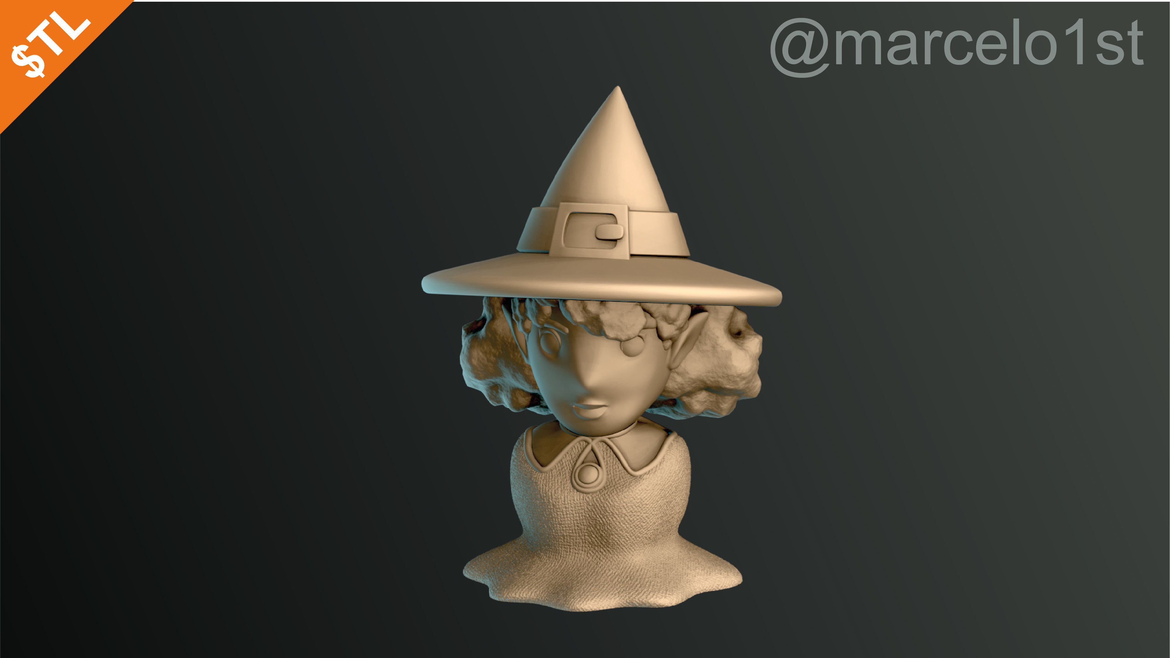 CLASSIC WITCHES HALLOWEEN DECORATION 3D print model_35