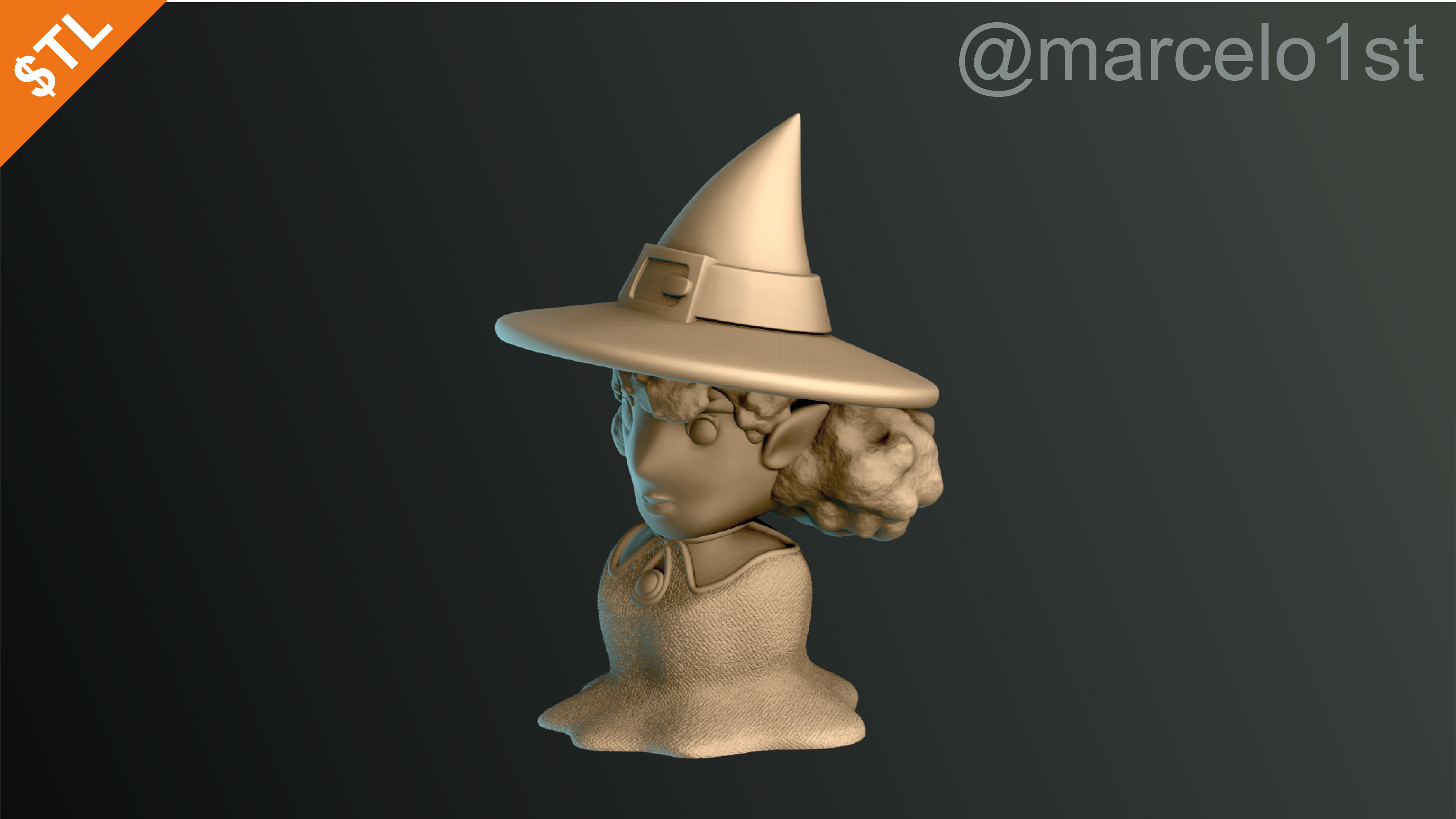 CLASSIC WITCHES HALLOWEEN DECORATION 3D print model_34
