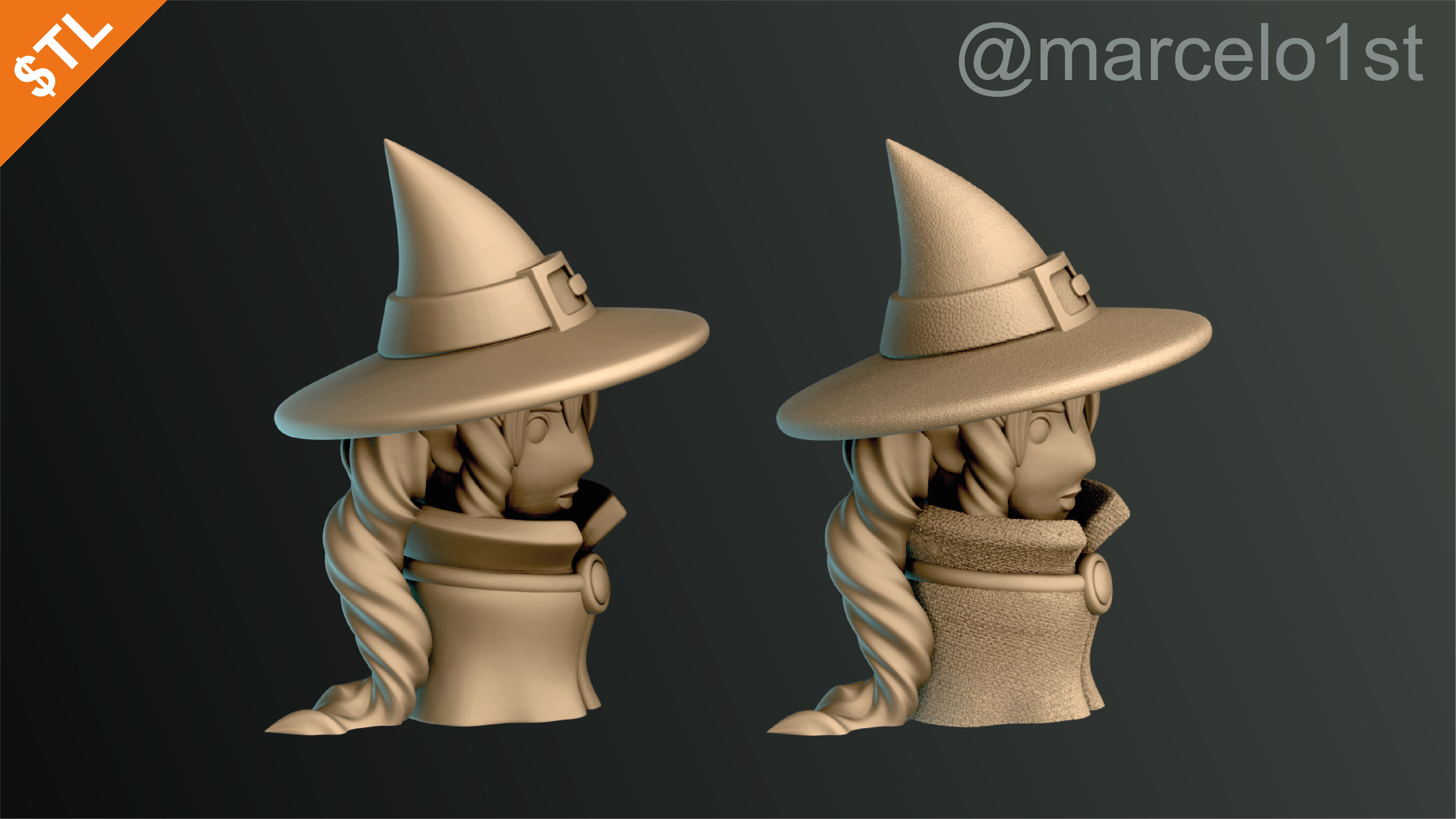 CLASSIC WITCHES HALLOWEEN DECORATION 3D print model_3