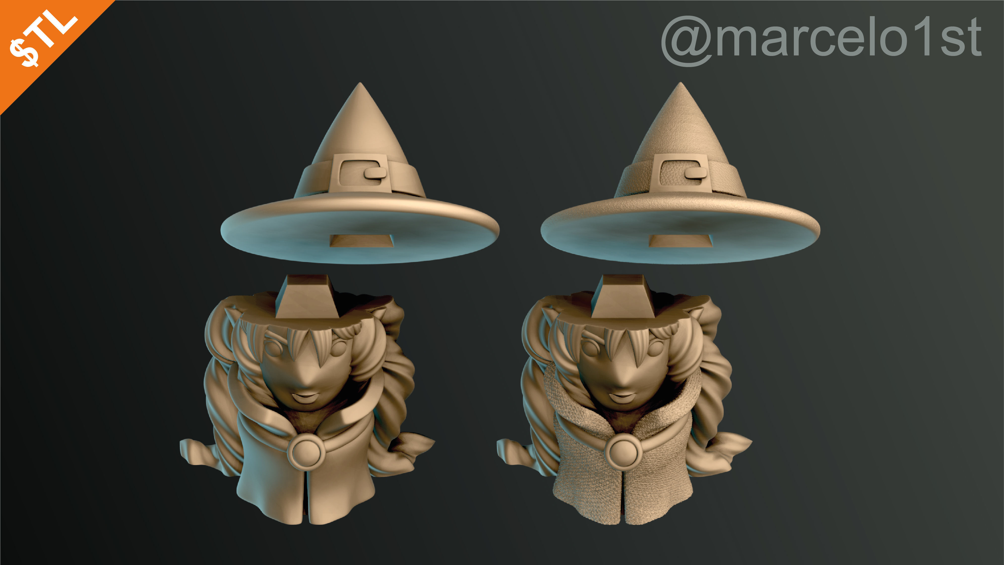 CLASSIC WITCHES HALLOWEEN DECORATION 3D print model_12