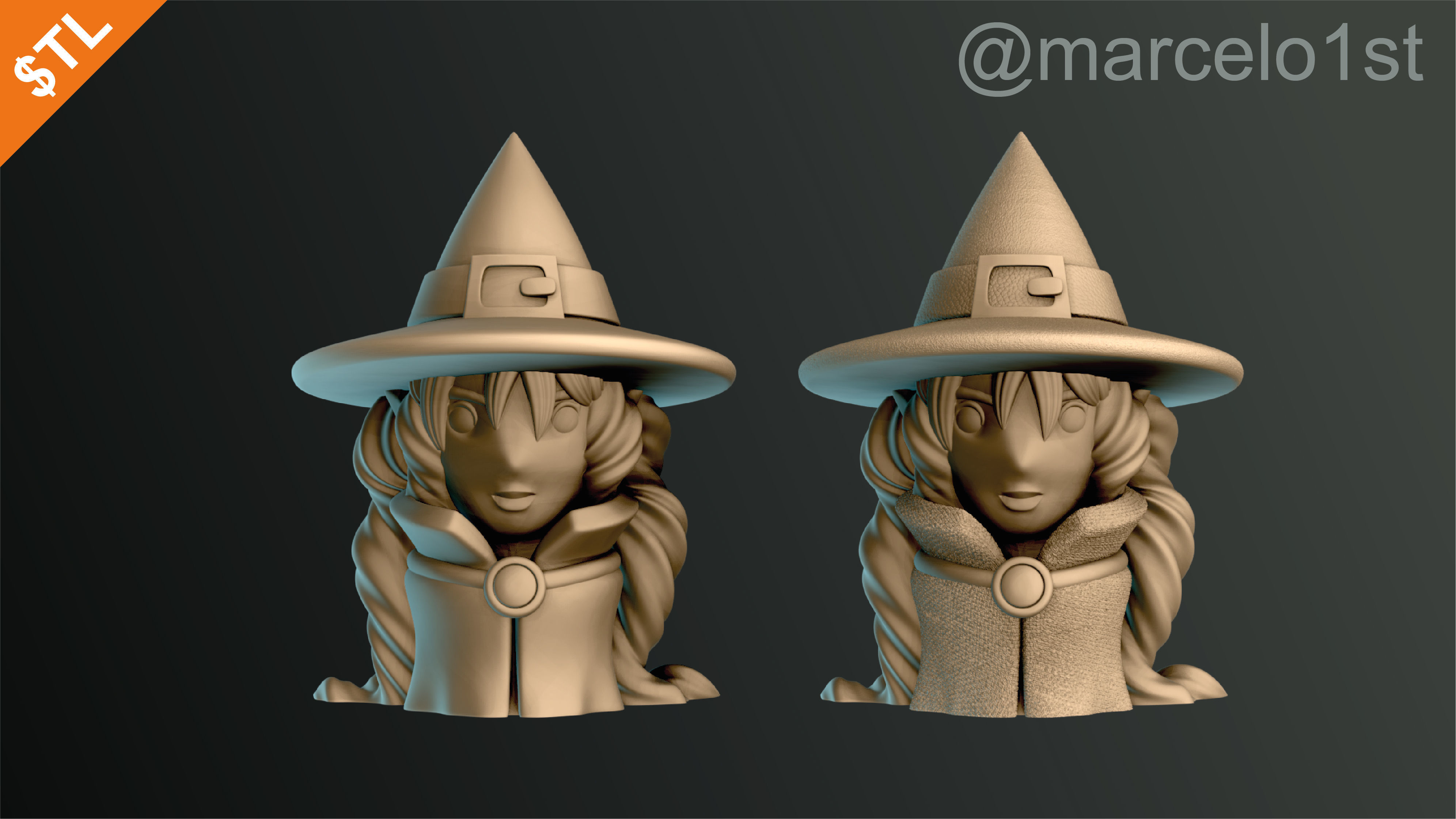 CLASSIC WITCHES HALLOWEEN DECORATION 3D print model_1