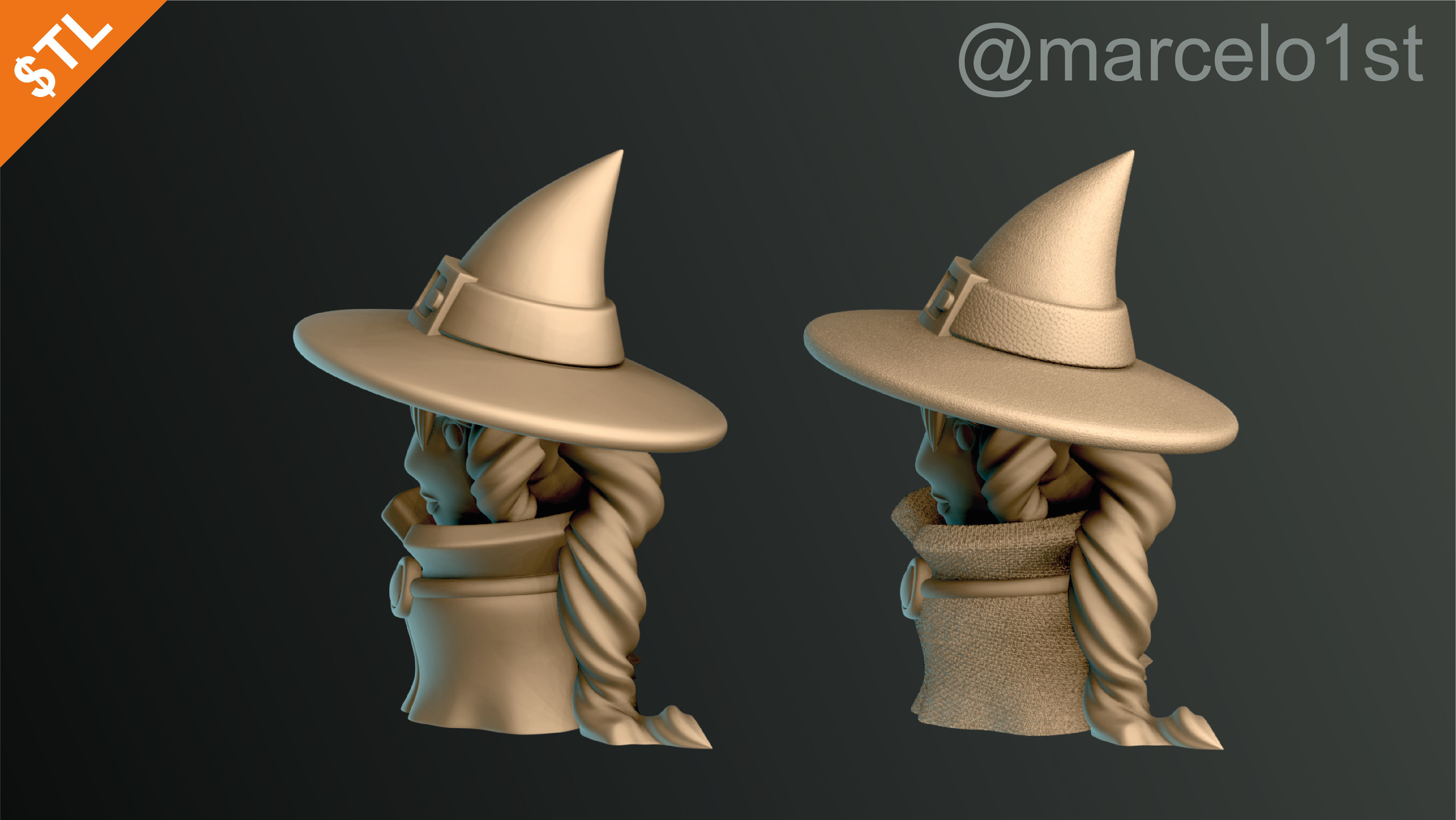 CLASSIC WITCHES HALLOWEEN DECORATION 3D print model_9