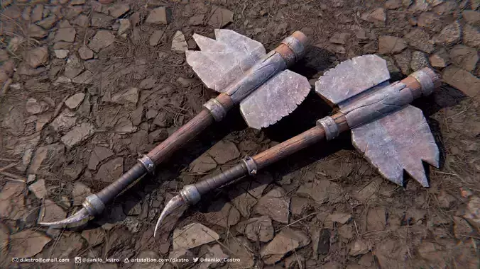 Axe Model - Low Poly - 2k Textures
