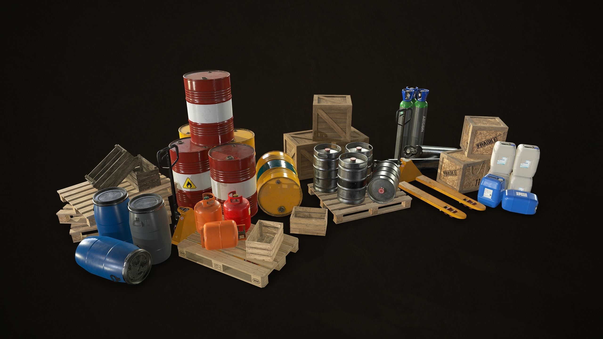 Industrial Warehouse Pack Vol 1 Low-poly 3D model_3