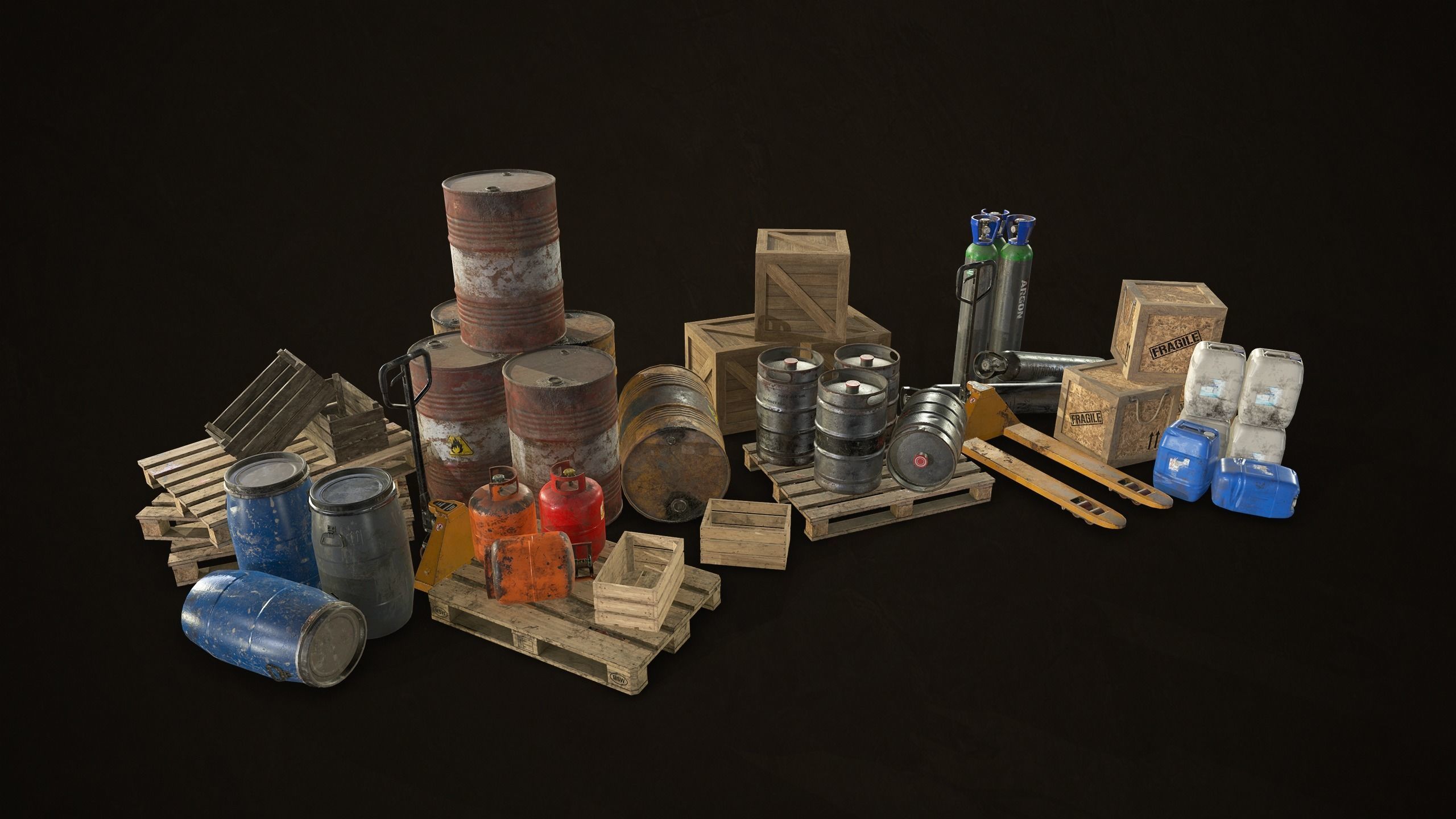 Industrial Warehouse Pack Vol 1 Low-poly 3D model_2