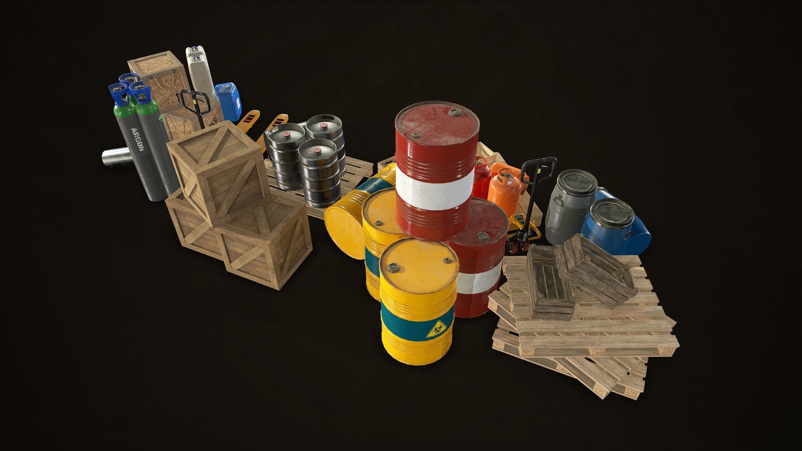 Industrial Warehouse Pack Vol 1 Low-poly 3D model_7