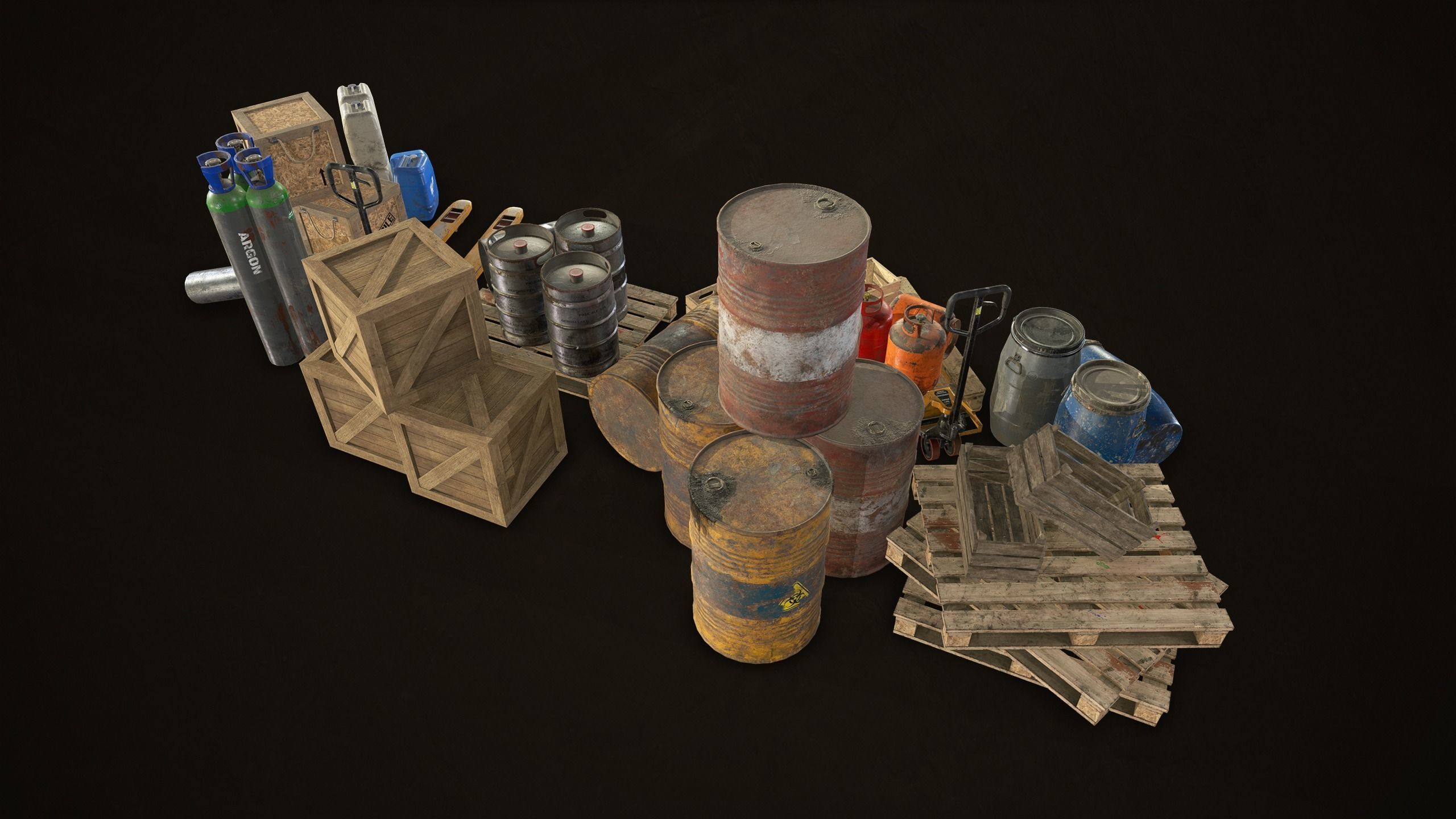 Industrial Warehouse Pack Vol 1 Low-poly 3D model_6