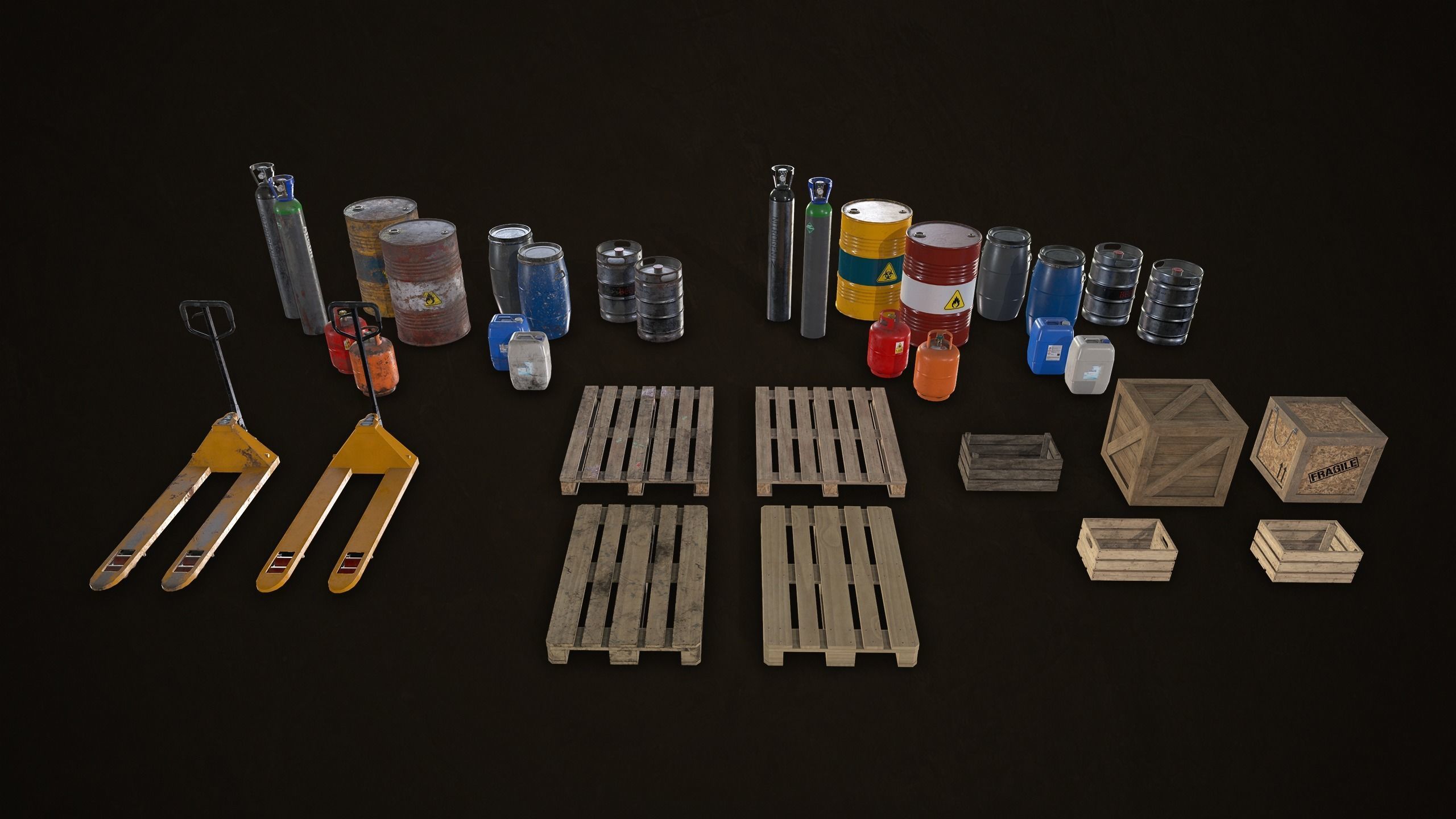 Industrial Warehouse Pack Vol 1 Low-poly 3D model_10