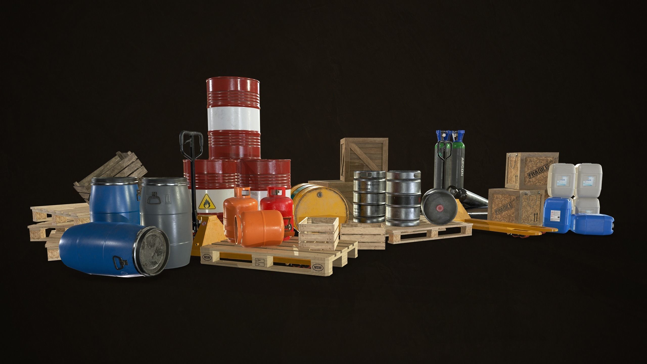 Industrial Warehouse Pack Vol 1 Low-poly 3D model_9