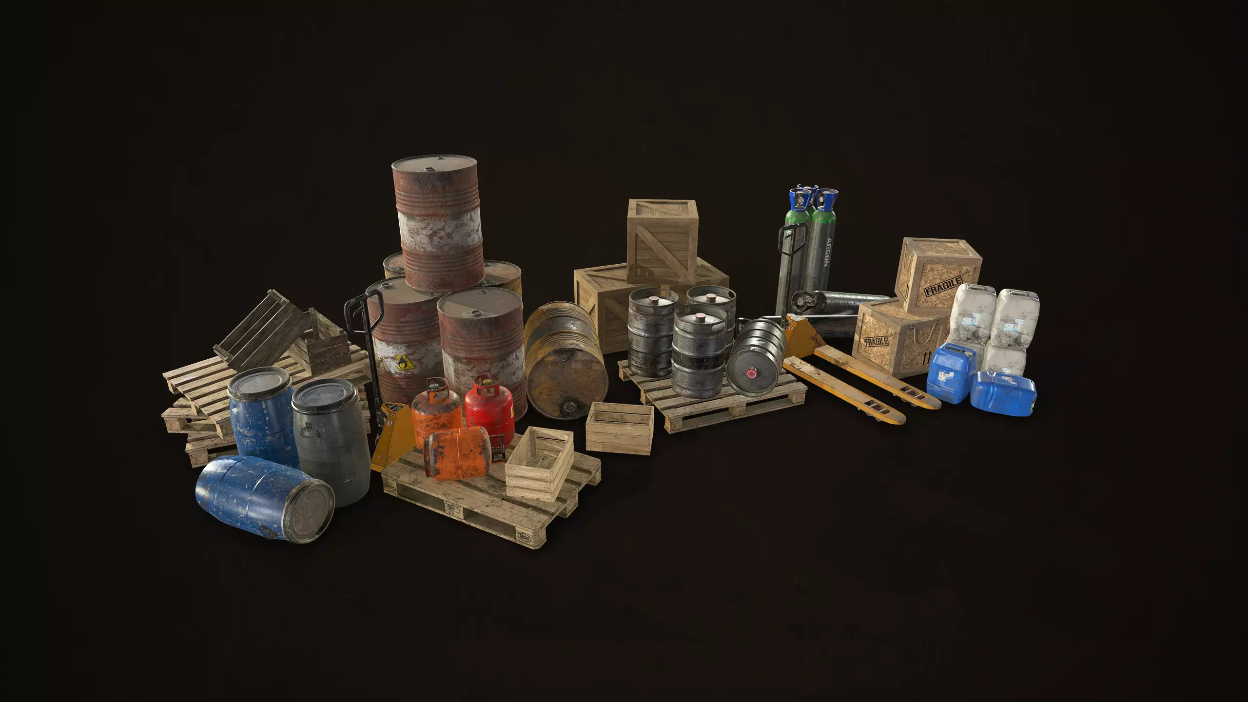 Industrial Warehouse Pack Vol 1 Low-poly 3D model_0