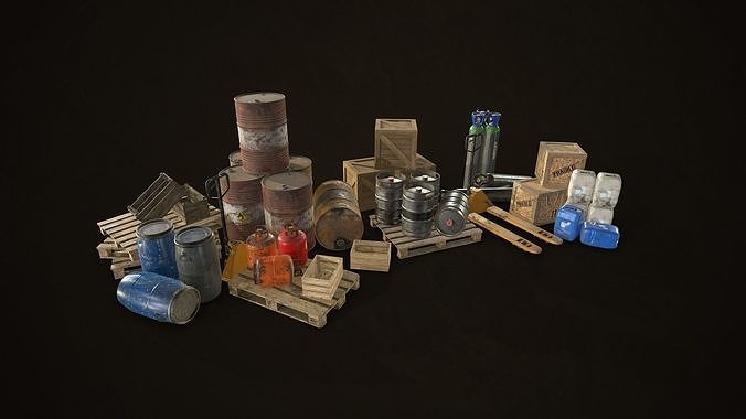 Industrial Warehouse Pack Vol 1 Low-poly 3D model