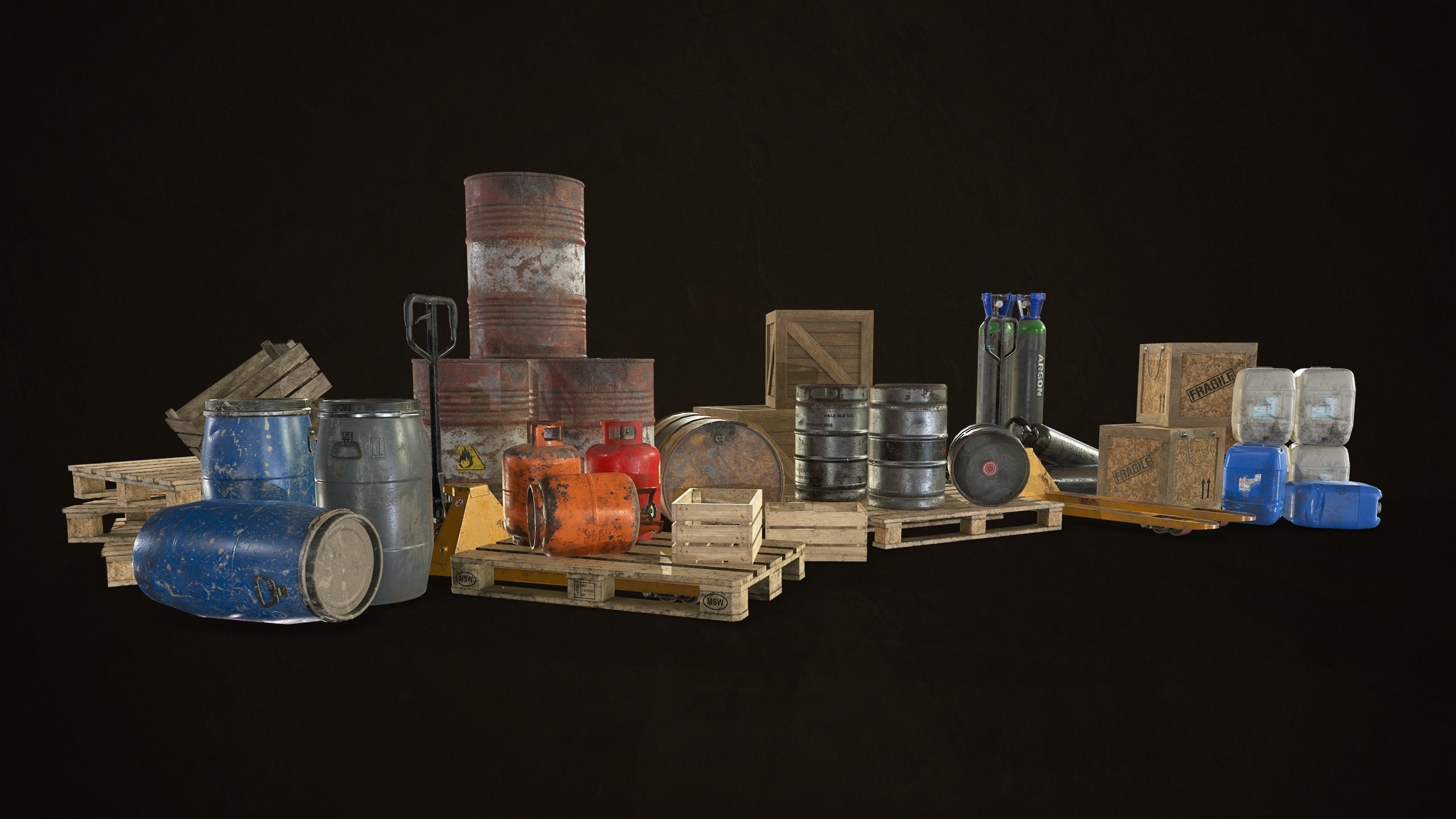 Industrial Warehouse Pack Vol 1 Low-poly 3D model_8