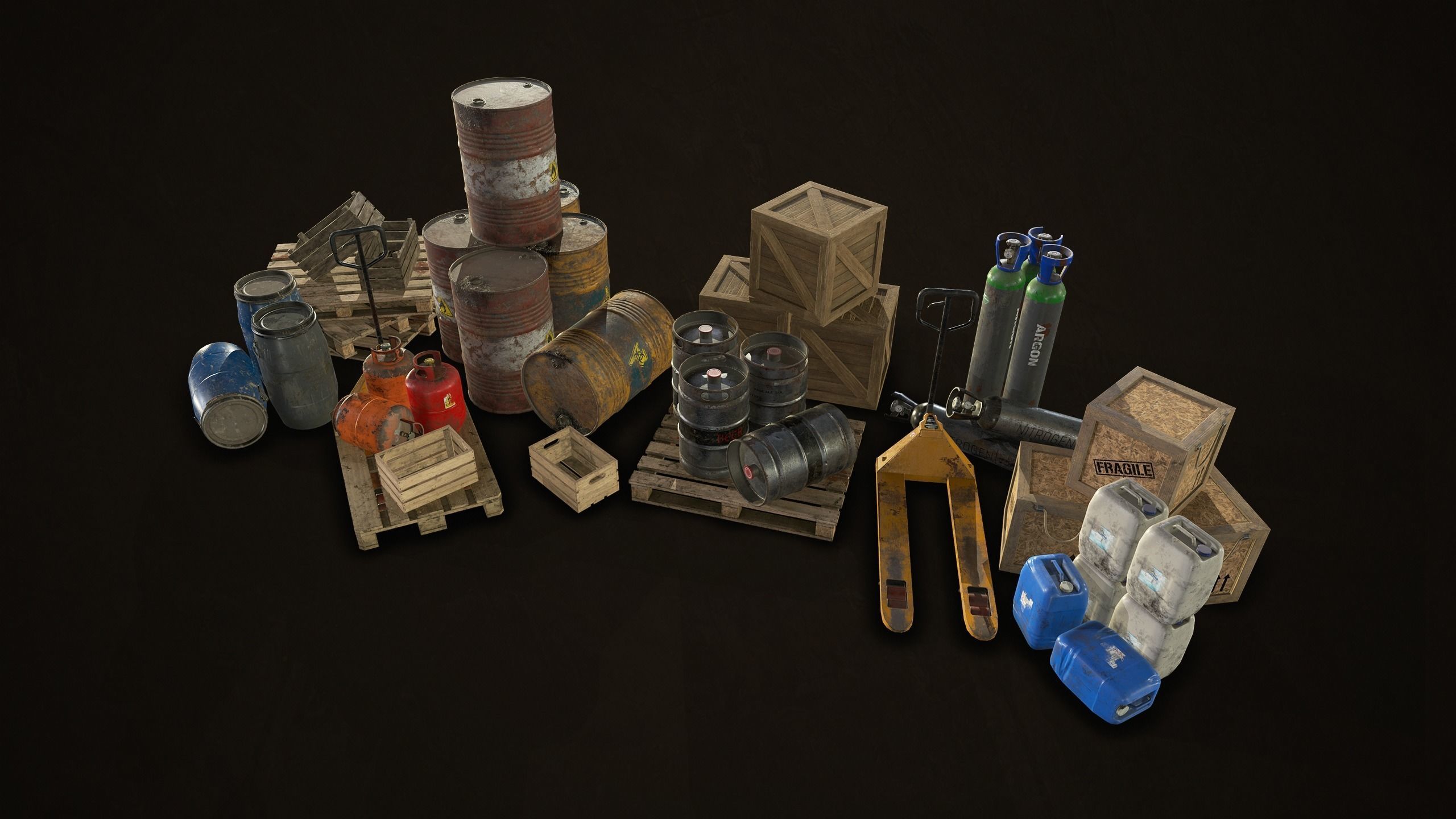 Industrial Warehouse Pack Vol 1 Low-poly 3D model_4