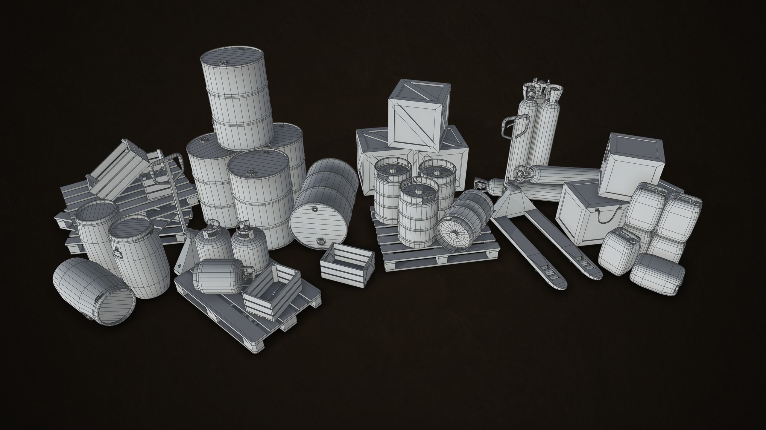 Industrial Warehouse Pack Vol 1 Low-poly 3D model_18