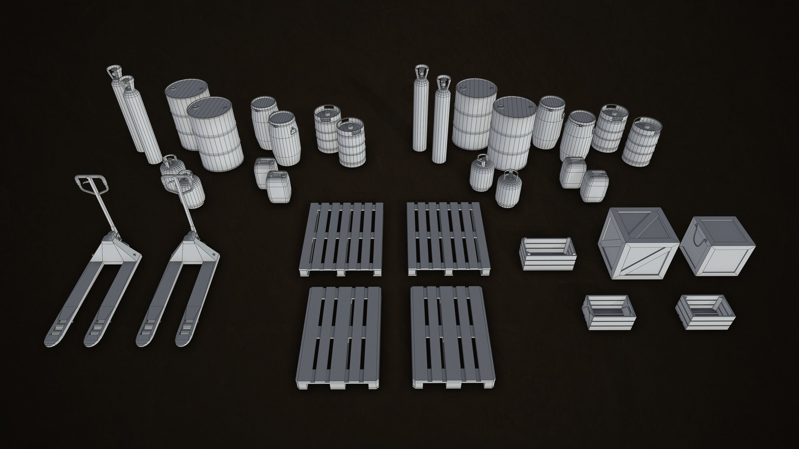 Industrial Warehouse Pack Vol 1 Low-poly 3D model_19