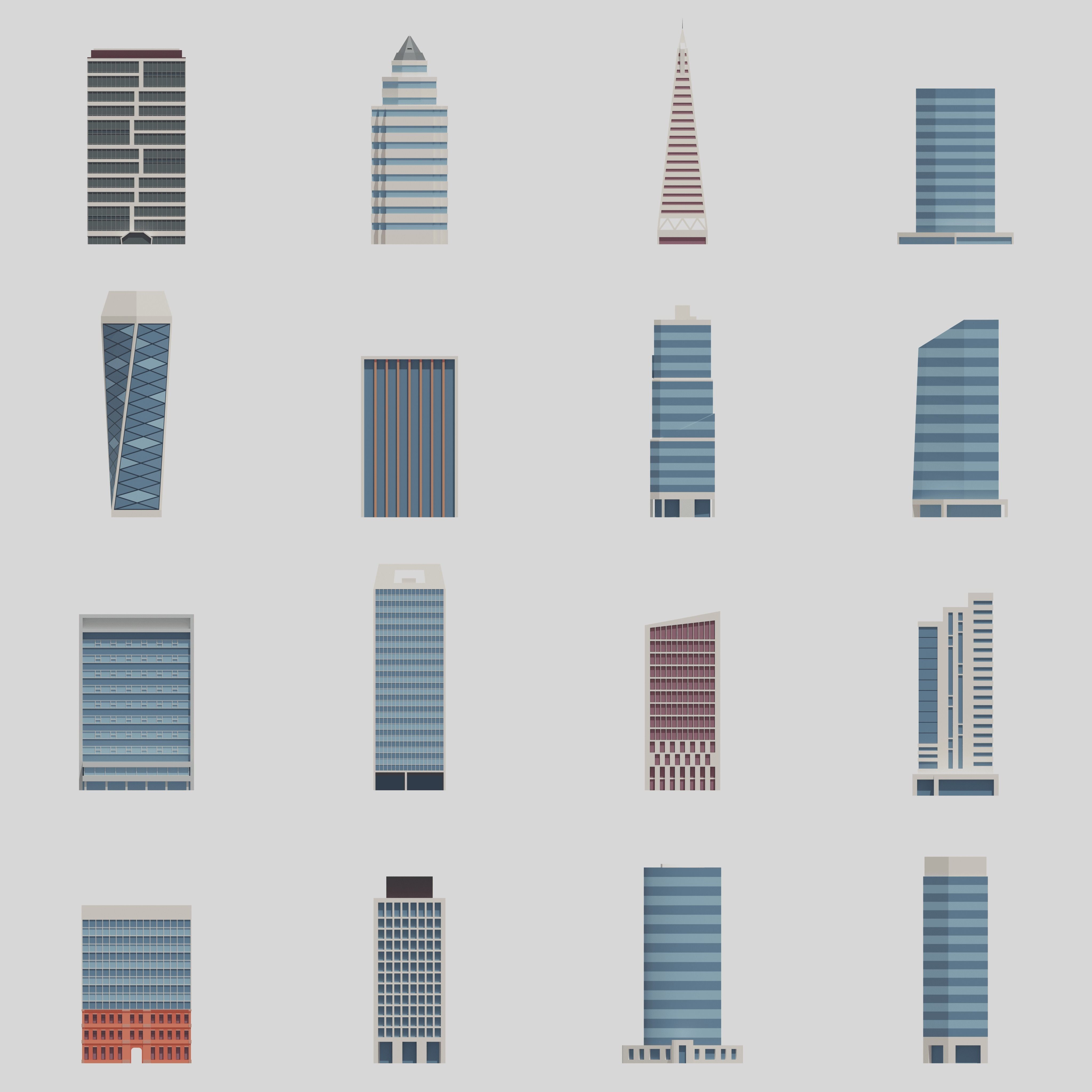 Office pack Low-poly 3D model_3