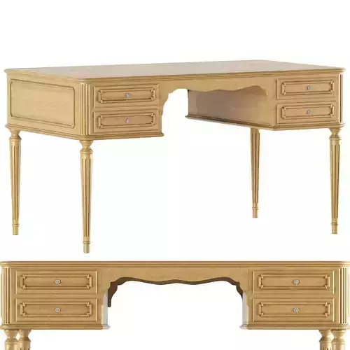 Coco Madame Desk in Bleached Oak Finish