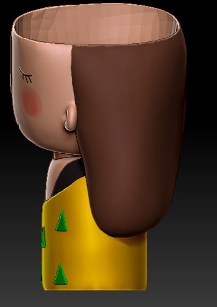 Pack combo Cute girls planter for 3D printing 3D print model_13