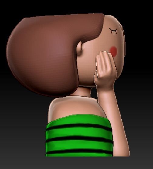 Pack combo Cute girls planter for 3D printing 3D print model_23