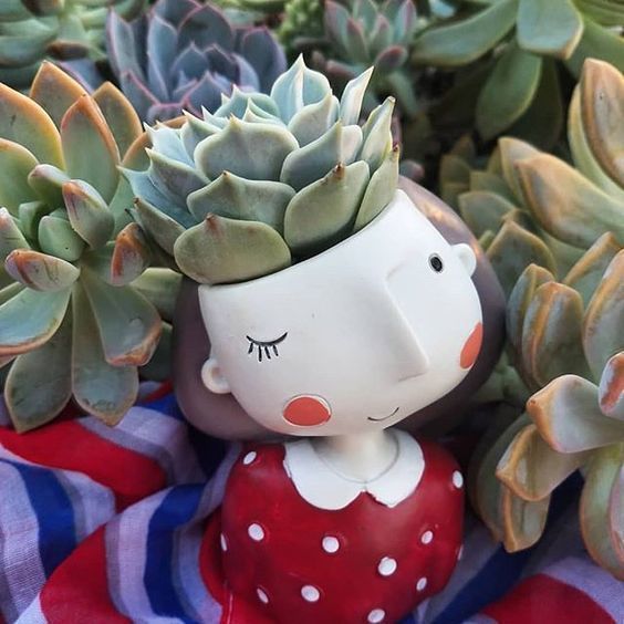 Pack combo Cute girls planter for 3D printing 3D print model_4