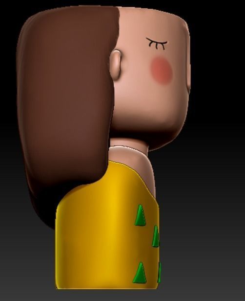 Pack combo Cute girls planter for 3D printing 3D print model_21