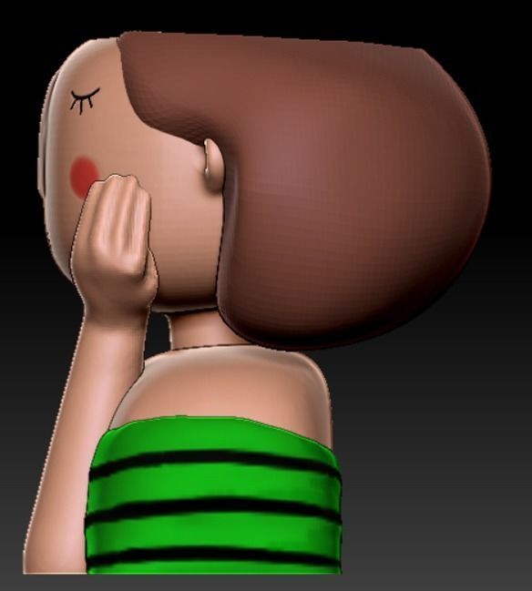 Pack combo Cute girls planter for 3D printing 3D print model_15