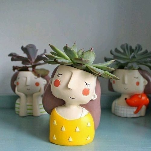 Pack combo Cute girls planter for 3D printing 3D print model