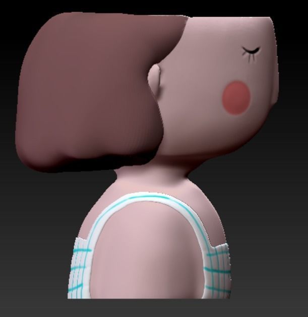 Pack combo Cute girls planter for 3D printing 3D print model_22