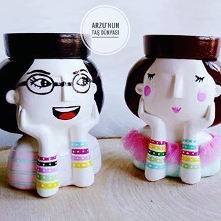 Pack combo Cute girls planter for 3D printing 3D print model_2