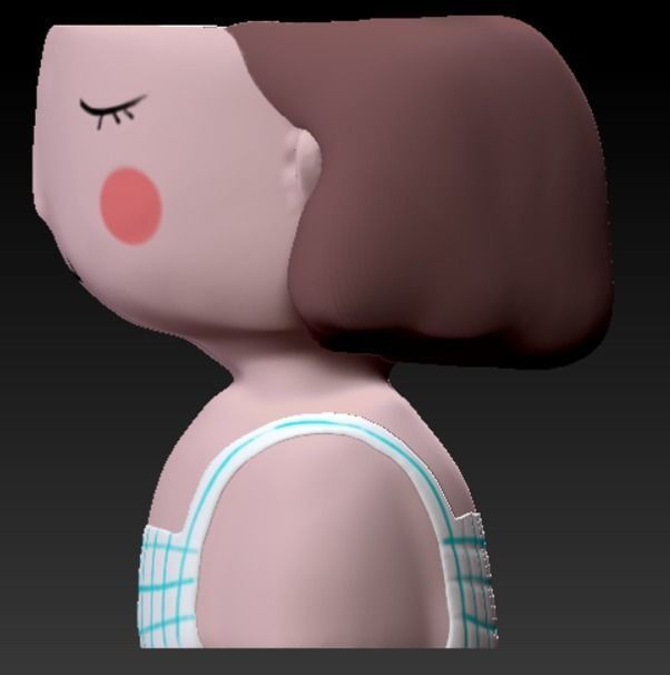 Pack combo Cute girls planter for 3D printing 3D print model_14