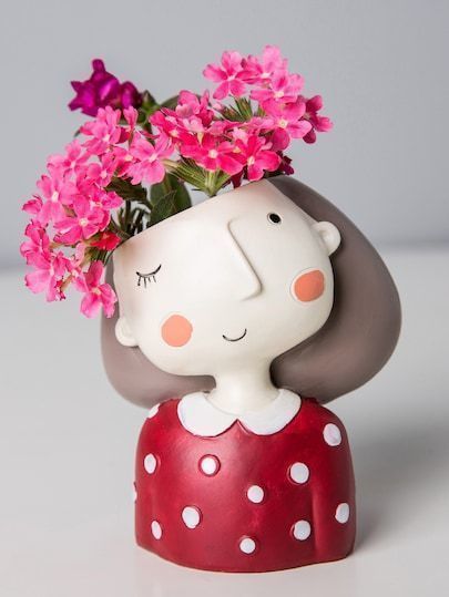 Pack combo Cute girls planter for 3D printing 3D print model_27