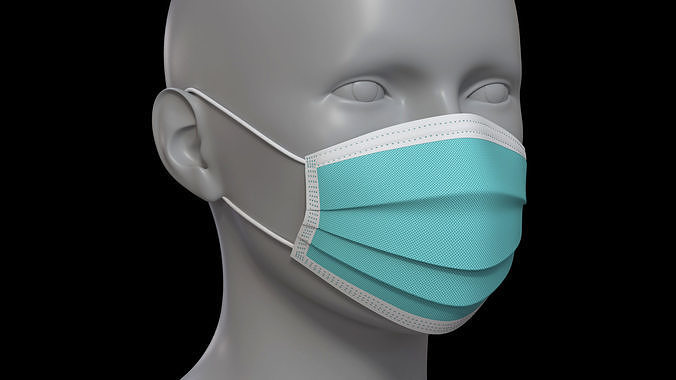 3D FACE MASK Low-poly 3D model