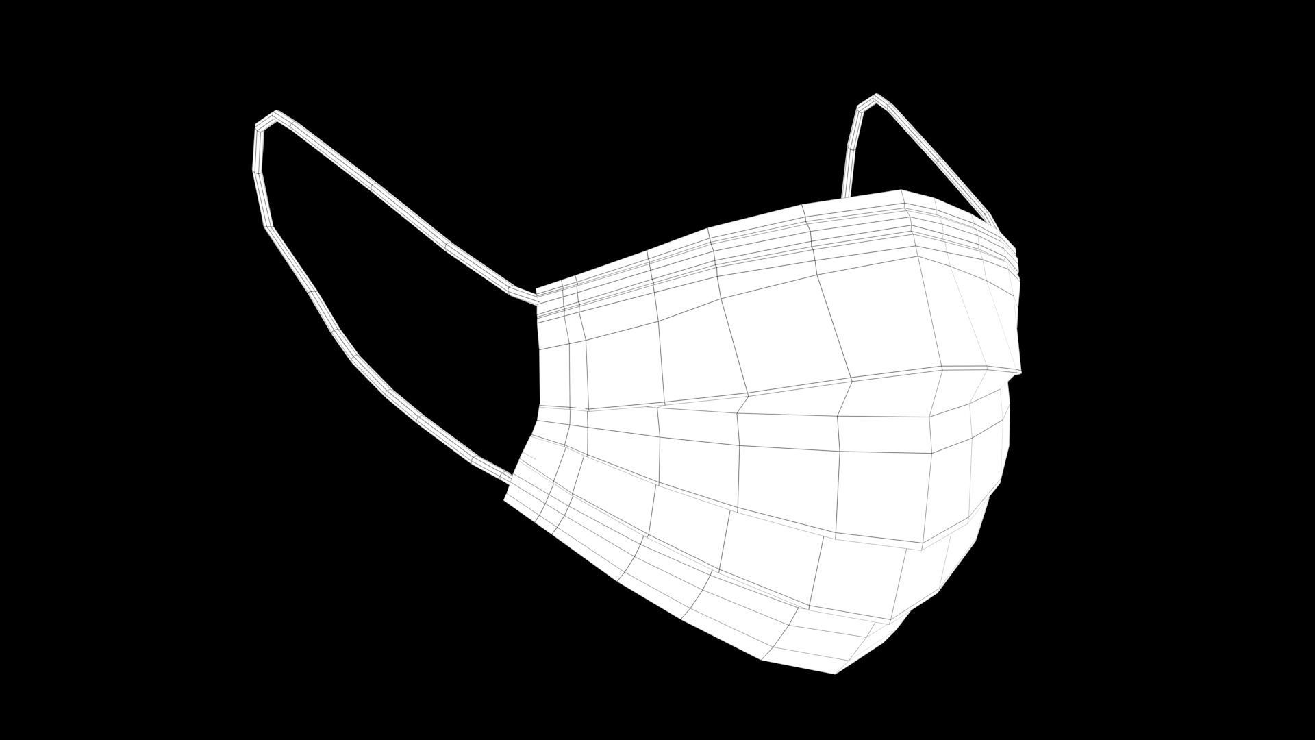 3D FACE MASK Low-poly 3D model_6