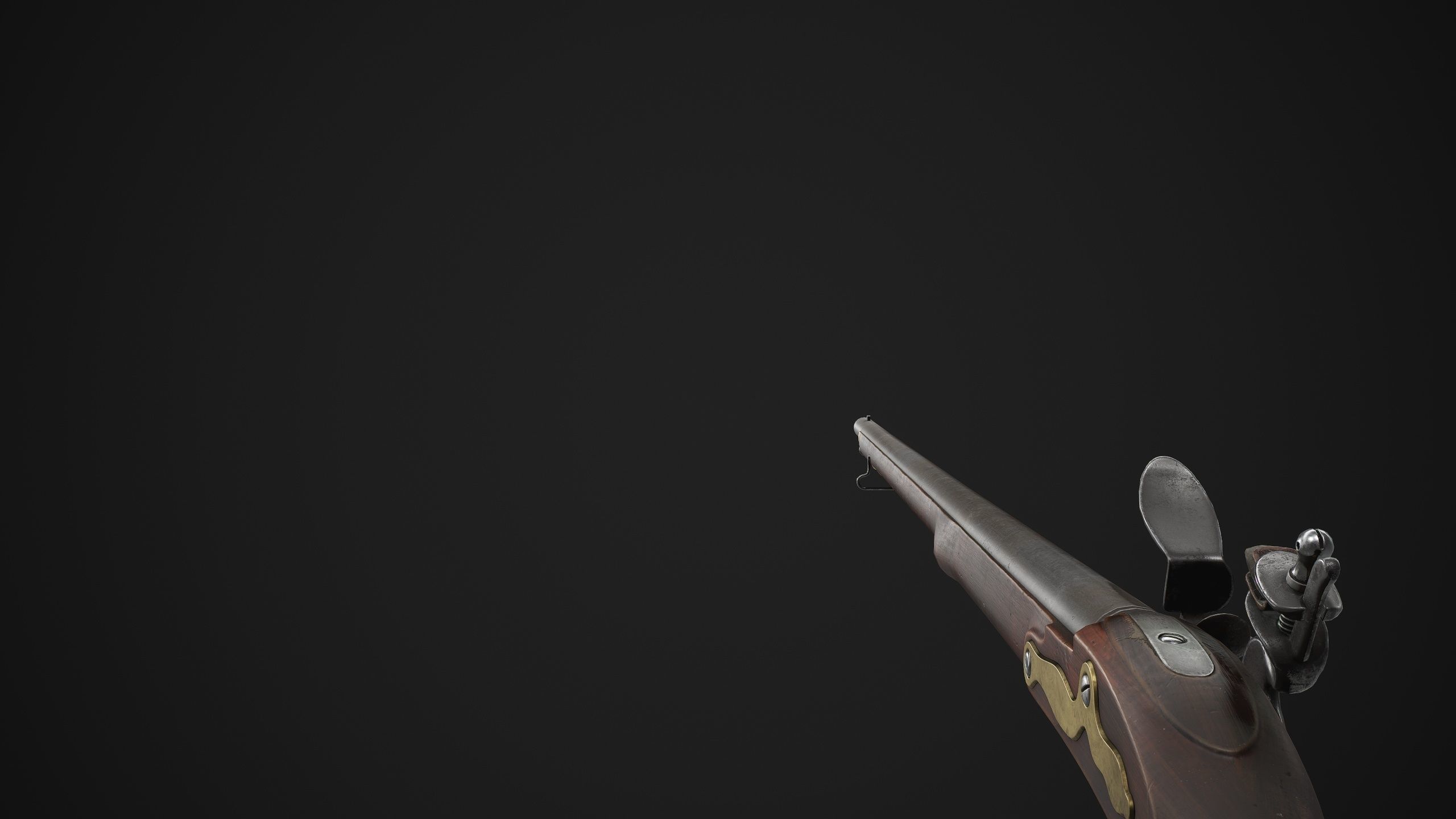 PBR Brown Bess Musket Low-poly 3D model_7