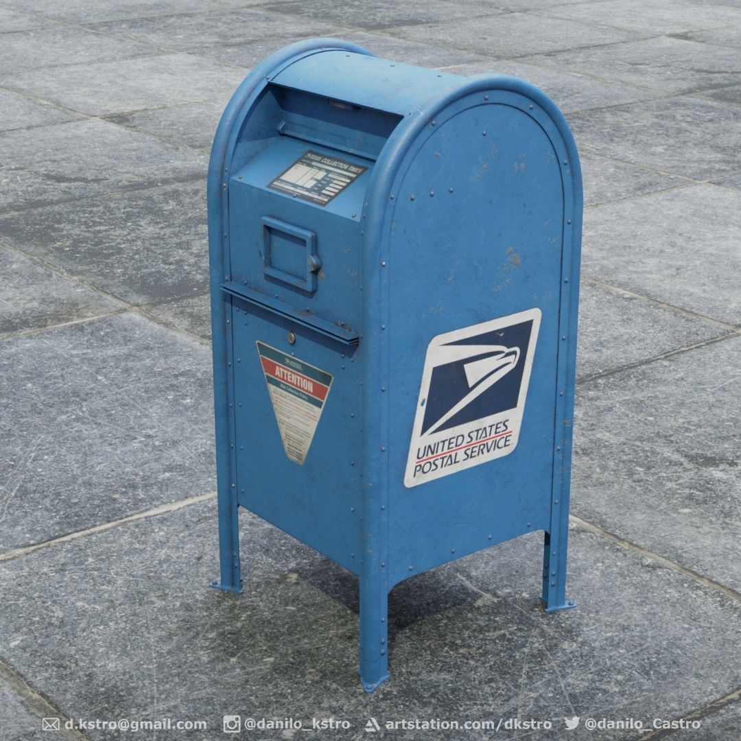 Mailbox  -  UDIM - 2K Textures 3D model_2